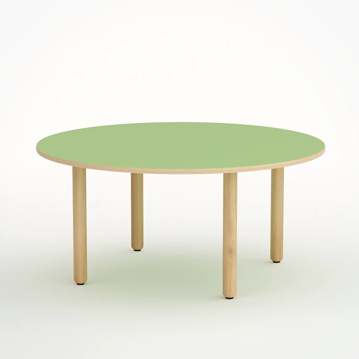 Tavolo Onda Circolare H 46 Cm - Misura 1 - Verde Per La Scuola Nidi D'infanzia - Conforme CAM - Cattedre e tavoli lavoro