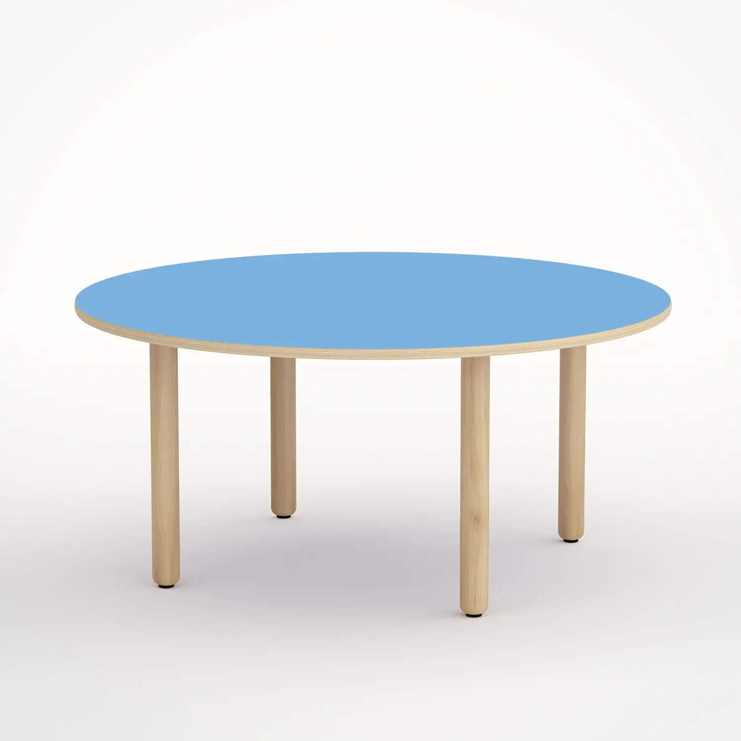 Tavolo Onda Circolare H 52 Cm - Misura 2 - Blu Per La Scuola Infanzia - Conforme CAM - Cattedre e tavoli lavoro