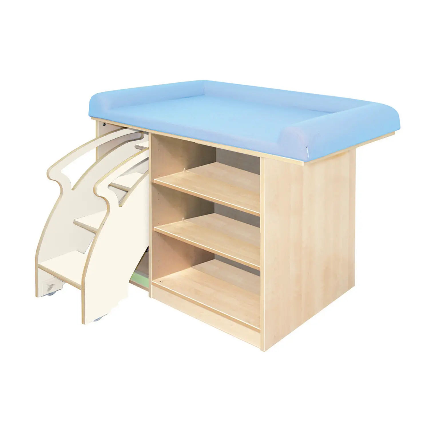Fasciatoio Asilo Nido Forma Fasciatoio con Scaletta a Sinistra - Conforme CAM - Zona cambio e bagno