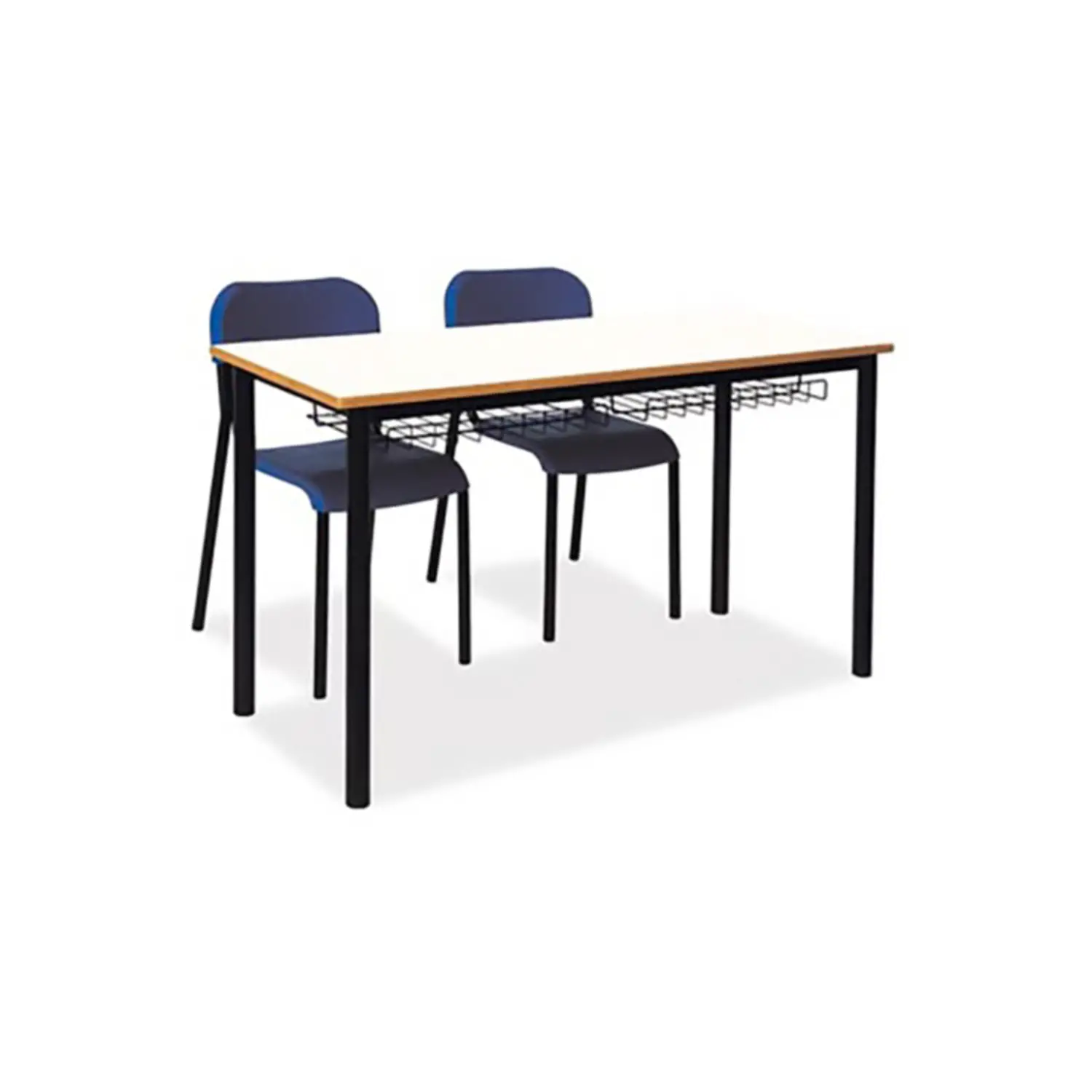 Banco Biposto 600 - Sottopiano In Griglia H 82 Cm. Per Ambienti Scolastici - Conforme CAM - Arredo scuola dell'obbligo