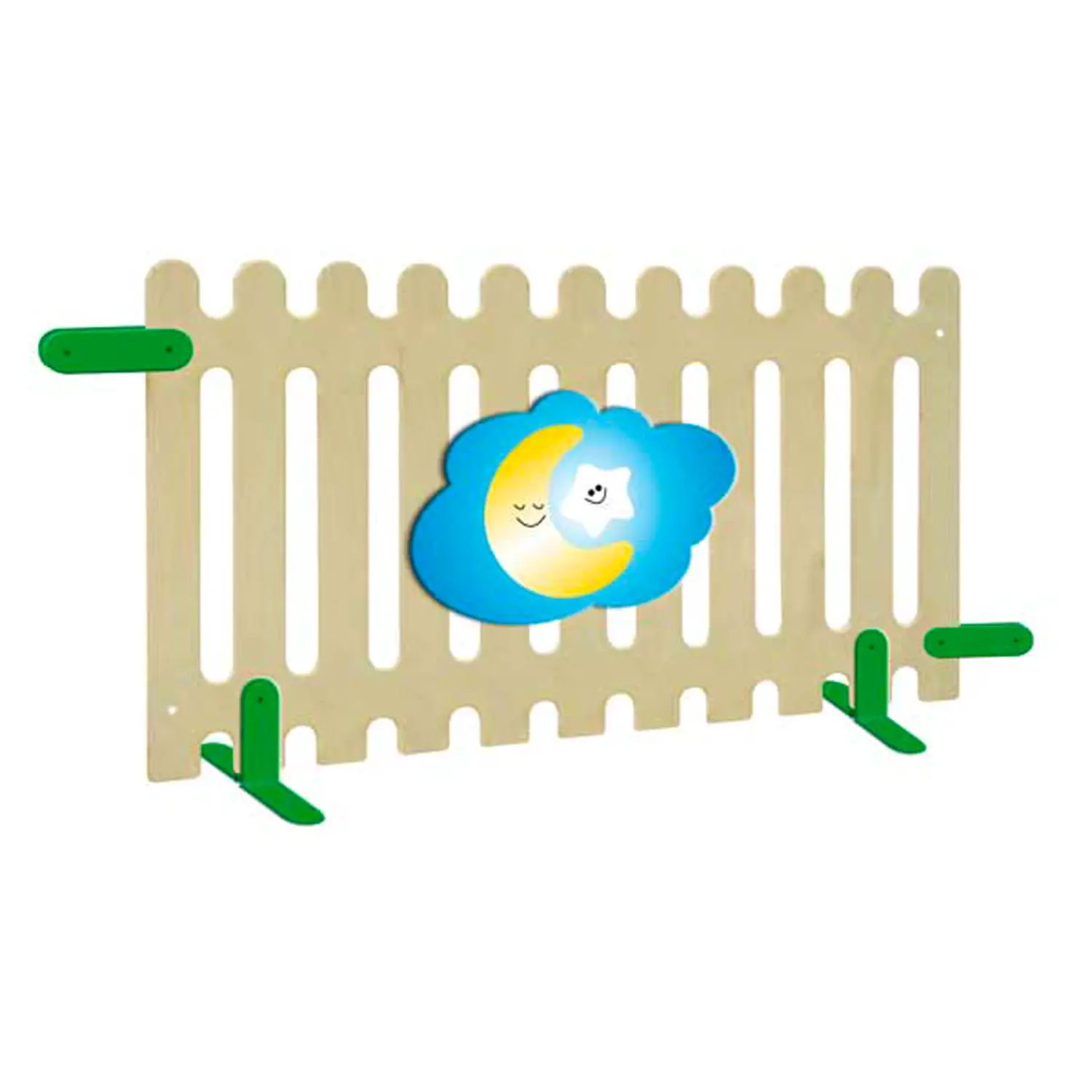 Divisorio per Asilo Nido e Scuola dell’Infanzia Staccionata con Decoro Luna – 150 cm - Divisori e staccionate