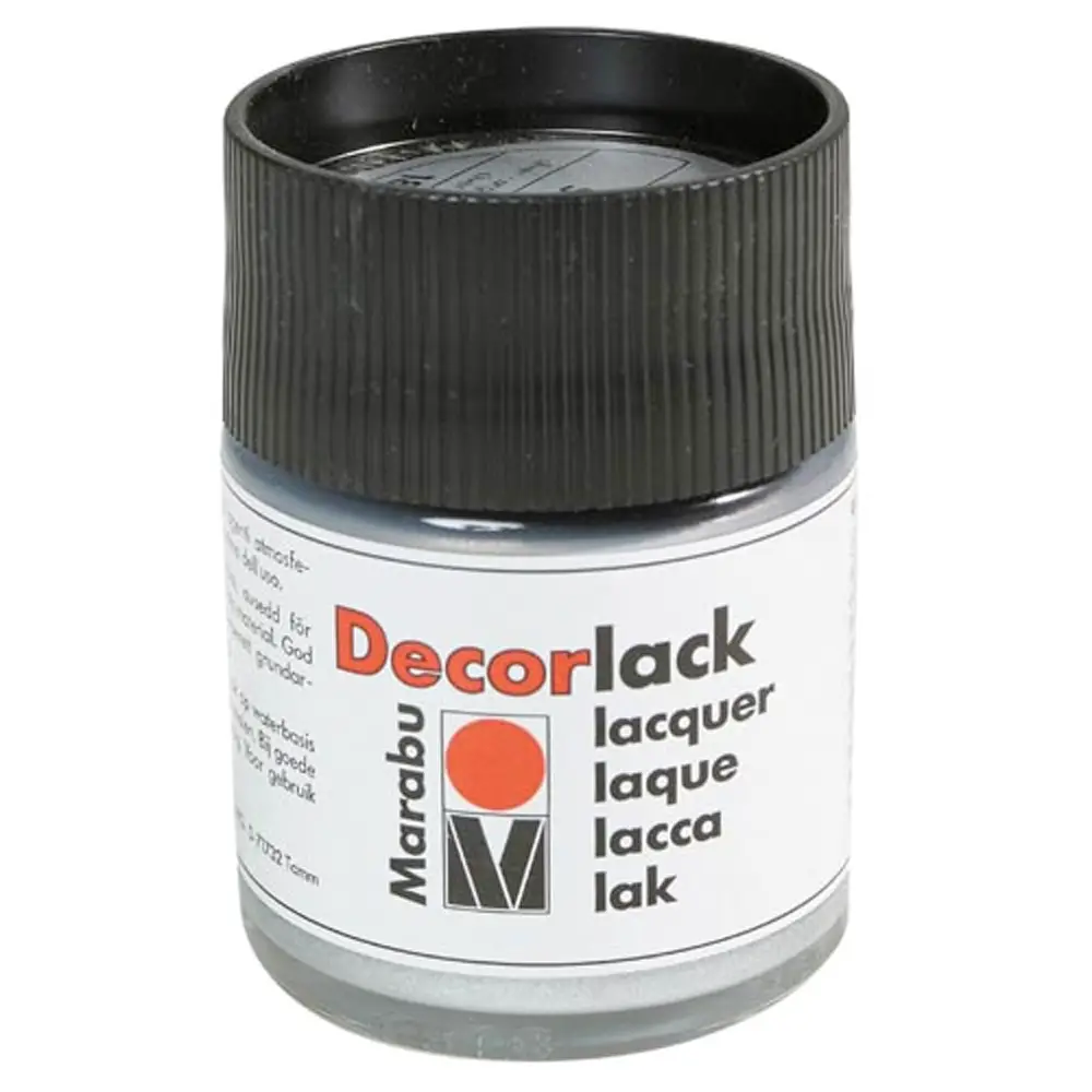 Decorlack Marabu - 50 ml Argento - Colori per vetro e ceramica