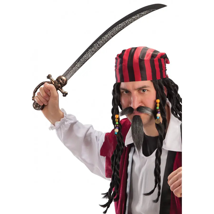 Sciabola Pirata con Teschio L.cm. 65 - accessori