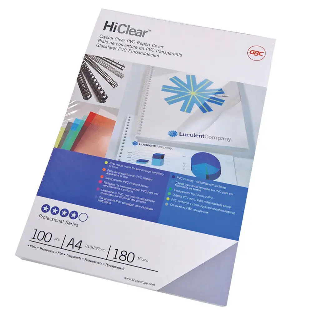 Copertine per Plastificatrice A3 in PVC Lucido 180 Micron – Confezione da 100 Pezzi - Rilegare e Plastificare