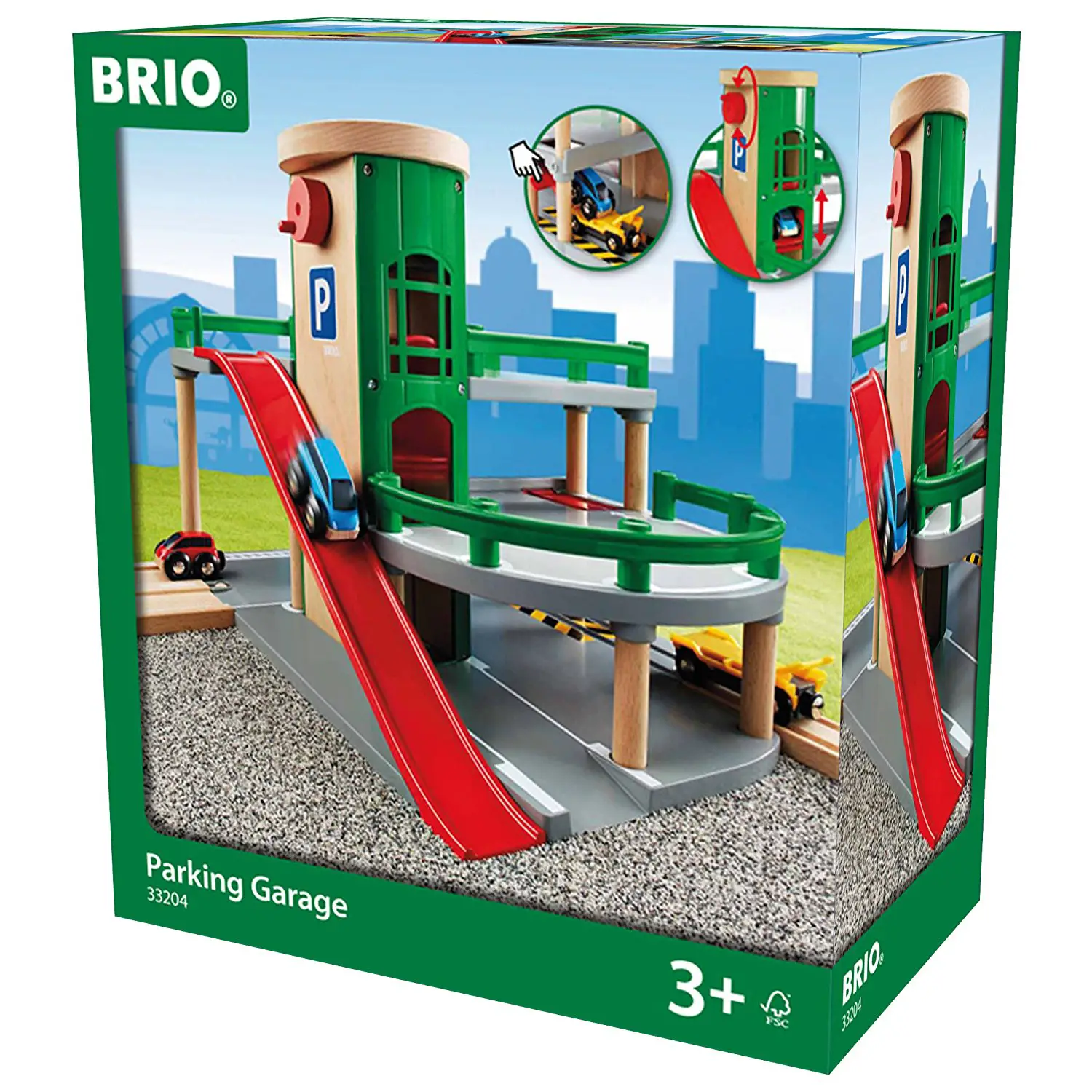 BRIO Parcheggio – Accessorio Interattivo per Automobili e Treni - Costruzioni in legno