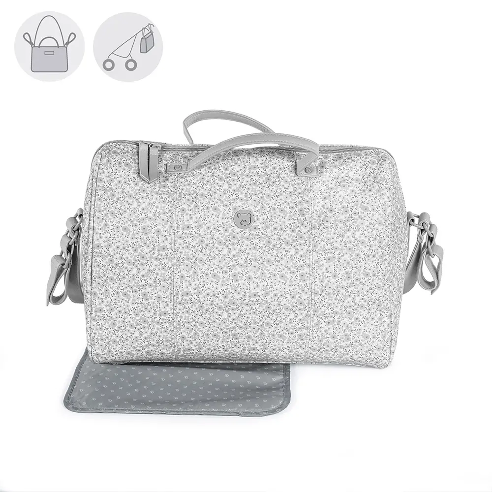 Borsa Fasciatoio Flower Mellow Grigio – Pasito & Pasito - borse e zaini