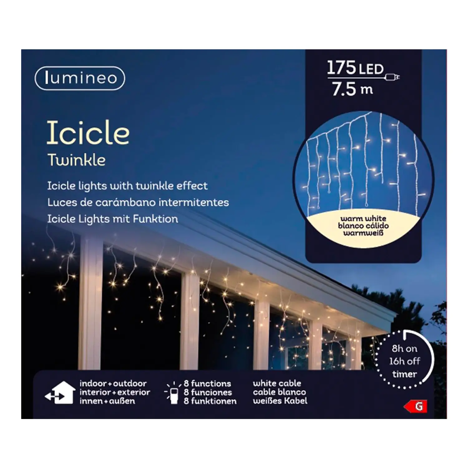 Tenda Minilucciole Uso Esterno 8 funzioni 175 Luci - luci