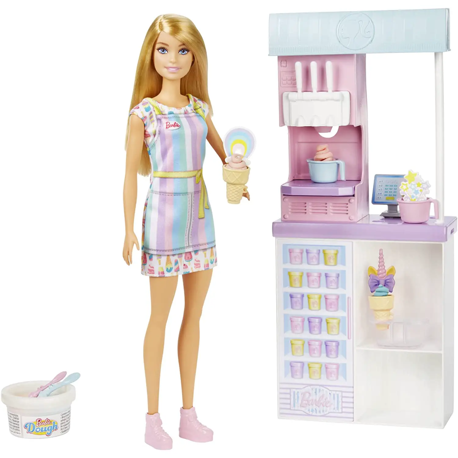 Barbie Playset Gelateria con Bambola e Pasta Modellabile - collezionabili bambina