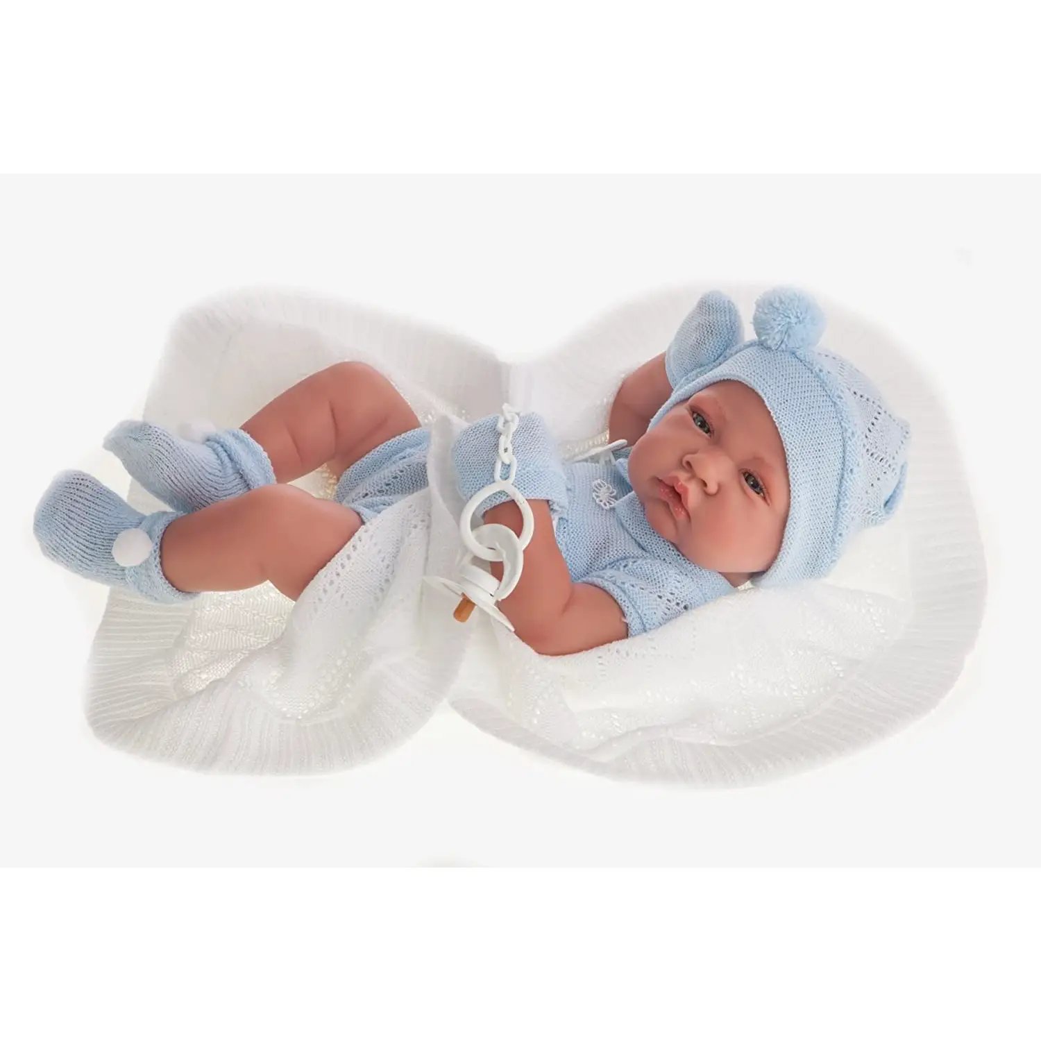 Bambola Appena Nato con Copertina a Maglia – 42 cm - Bambole e accessori