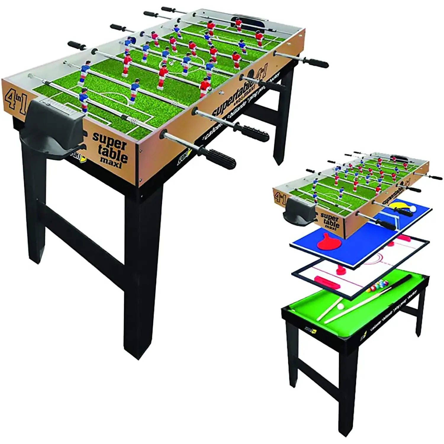 Tavolo Multigioco 4 in 1 Maxi – Calcetto, Ping Pong, Biliardo e Hockey - tavoli gioco