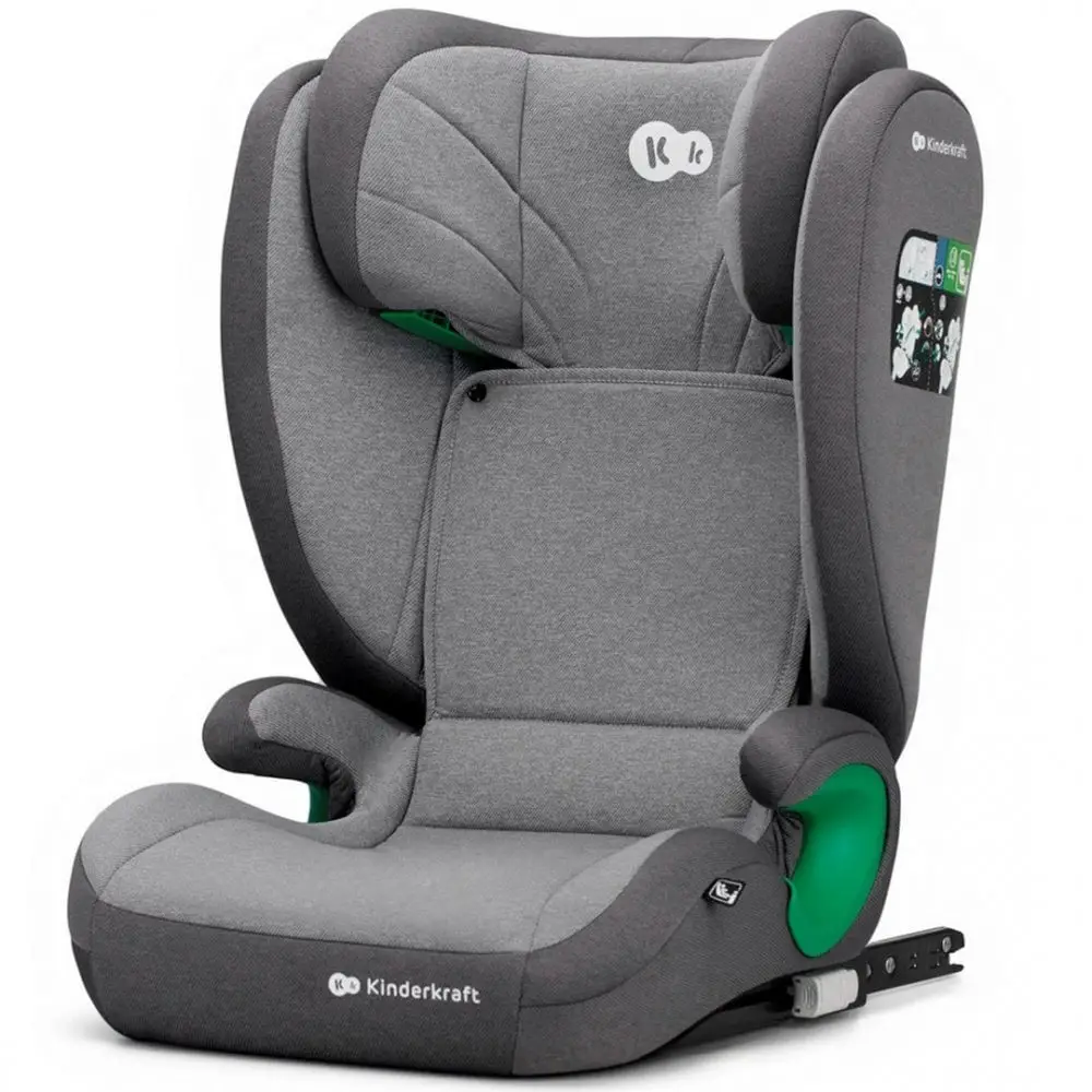 Seggiolino Auto Junior Fix 2 I-size 100-150 Cm Rocket Grey Kinderkraft - bambini 100-150 cm (4-12 anni)