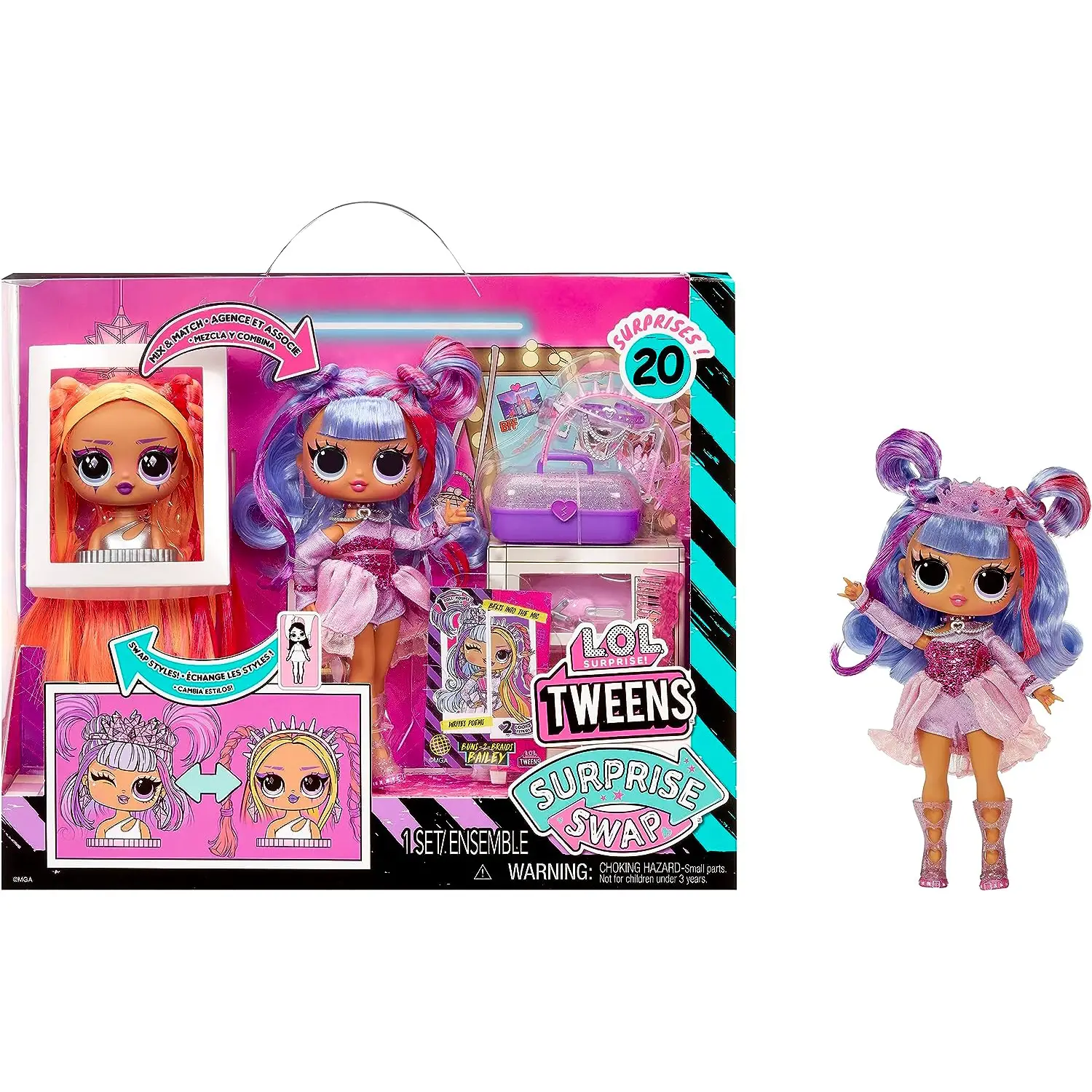 LOL Surprise Tweens Surprise Swap Fashion Bambola Braids Bailey - collezionabili bambina