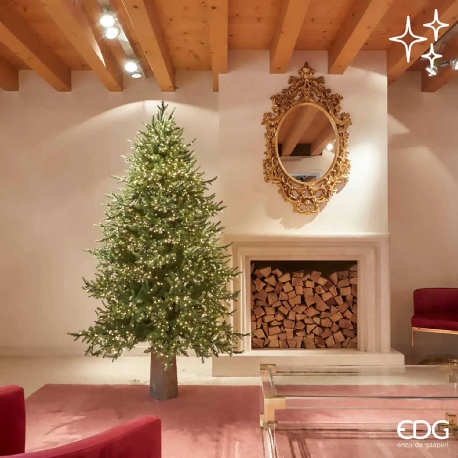 Albero di Natale Pino Luxury H 210 cm con 4000 LED - alberi