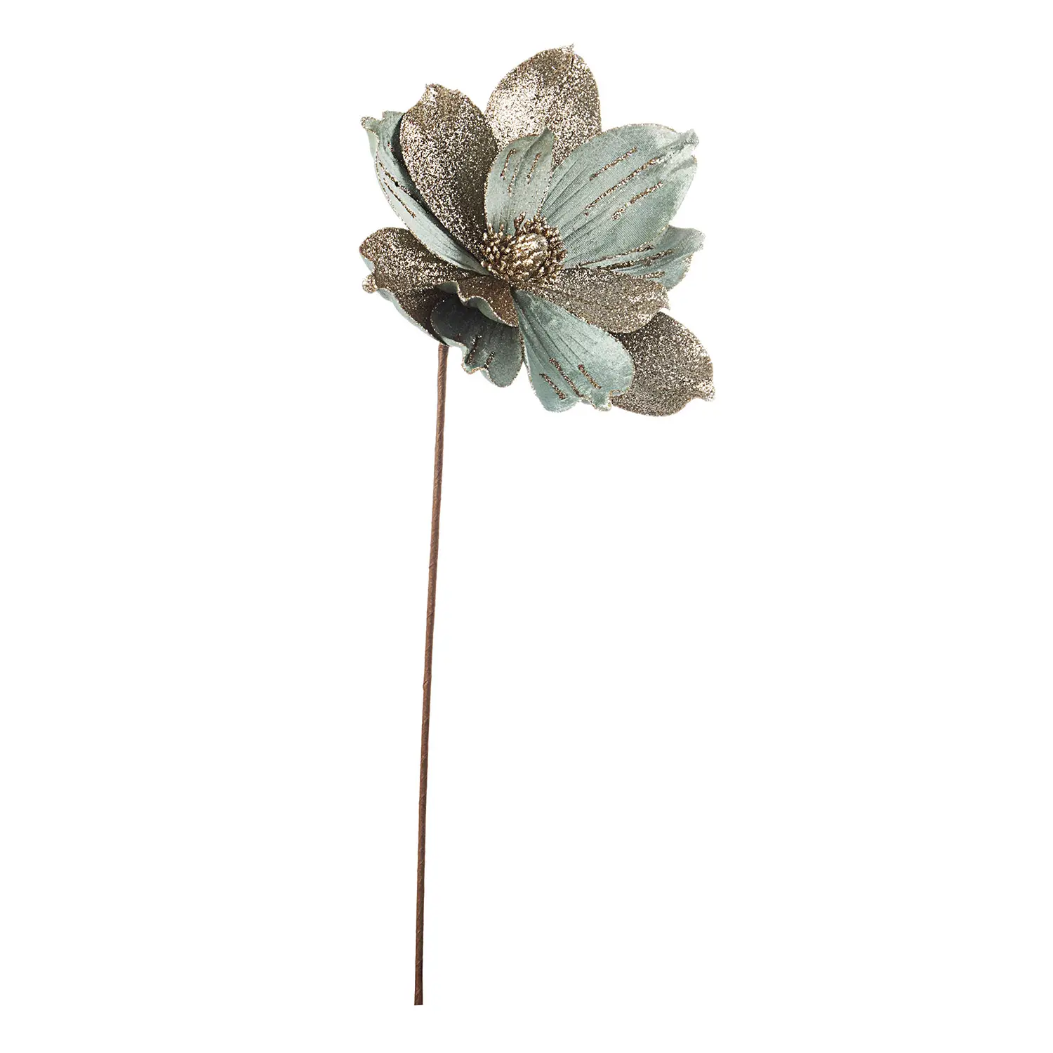 Ramo Lilith Magnolia Verde-Oro - Altezza 50 cm - addobbi albero