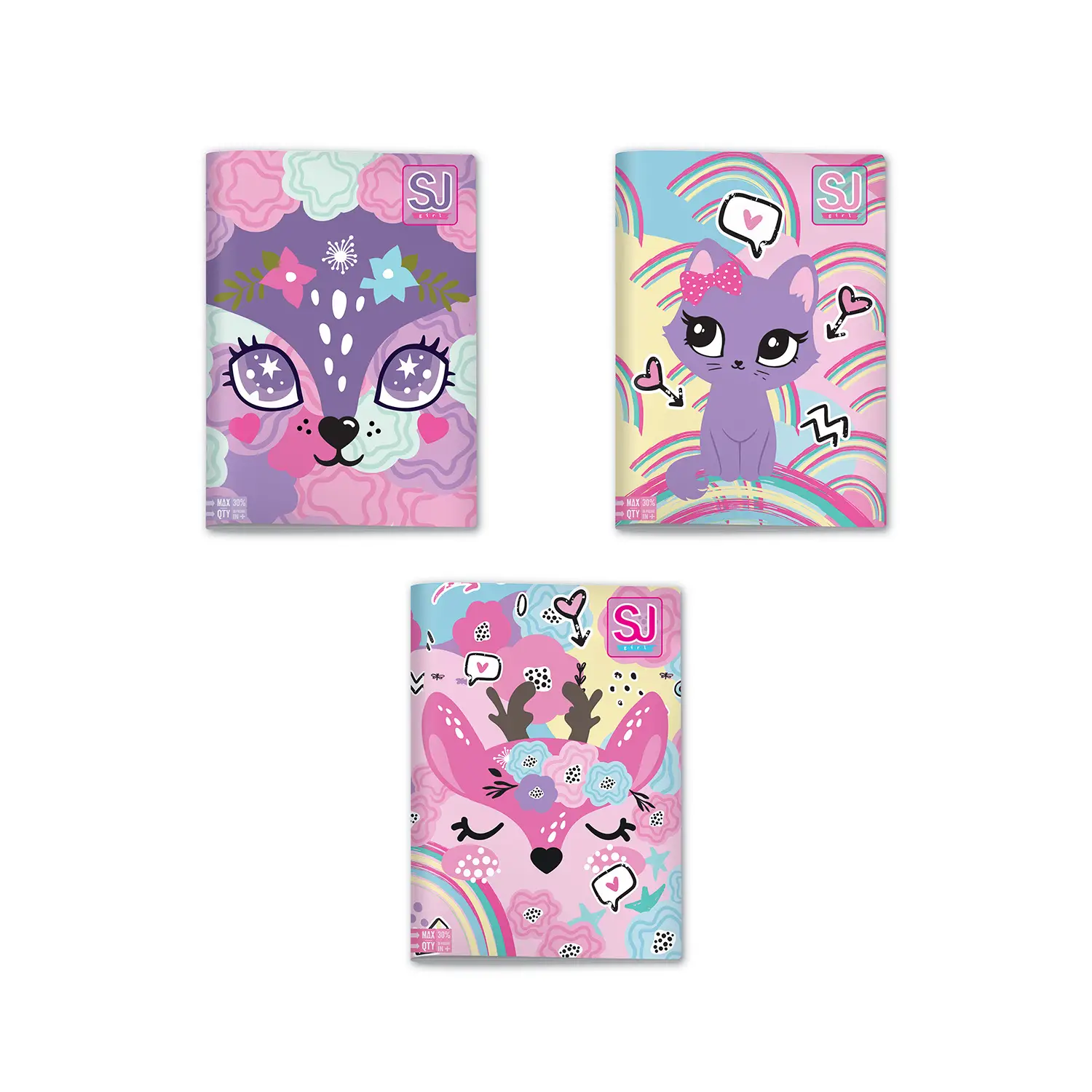 Sj Gang Animali Girl Quaderno A4 Maxi 96/100 Rigatura 1R - Cancelleria varia
