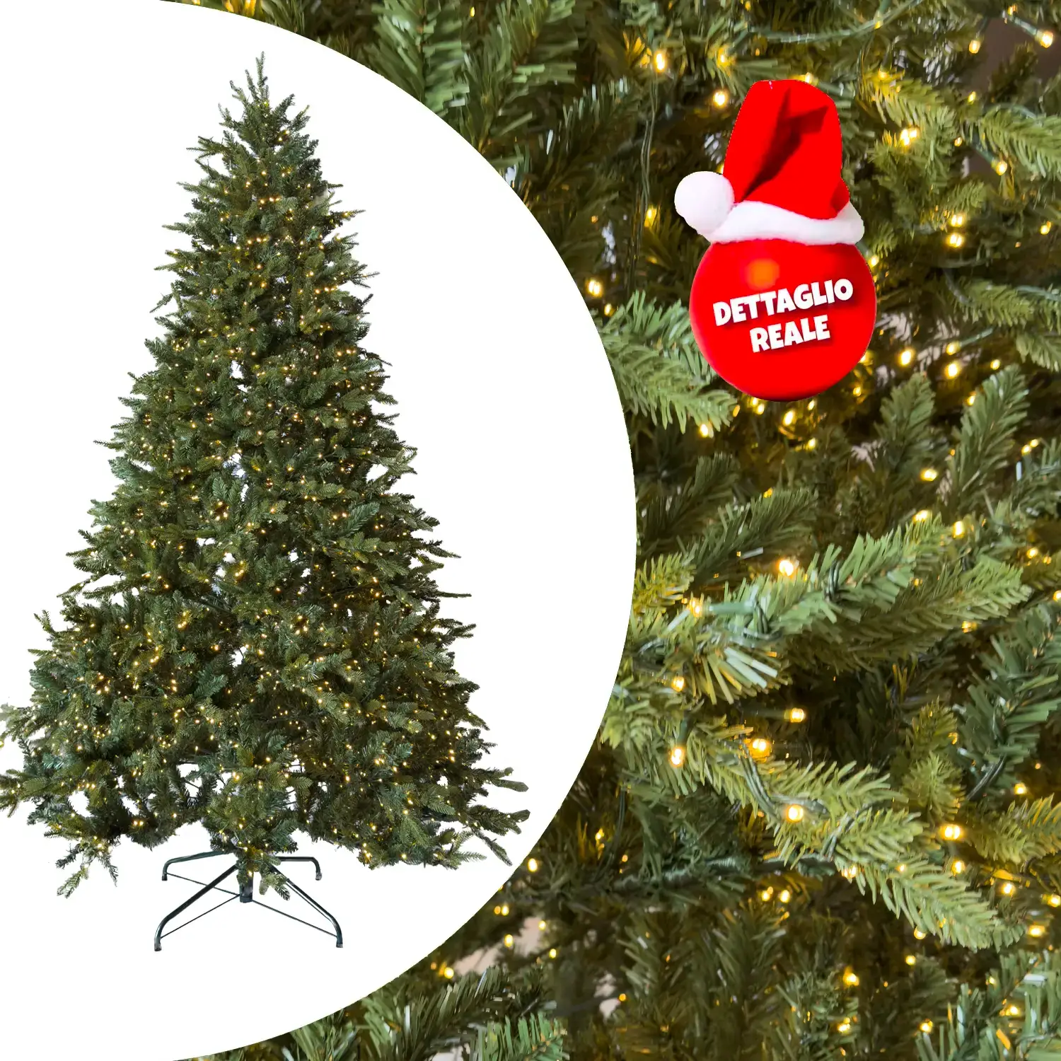 Albero di Natale Covent Garden DeLuxe con 3500 microLed - Altezza 240 cm. - alberi