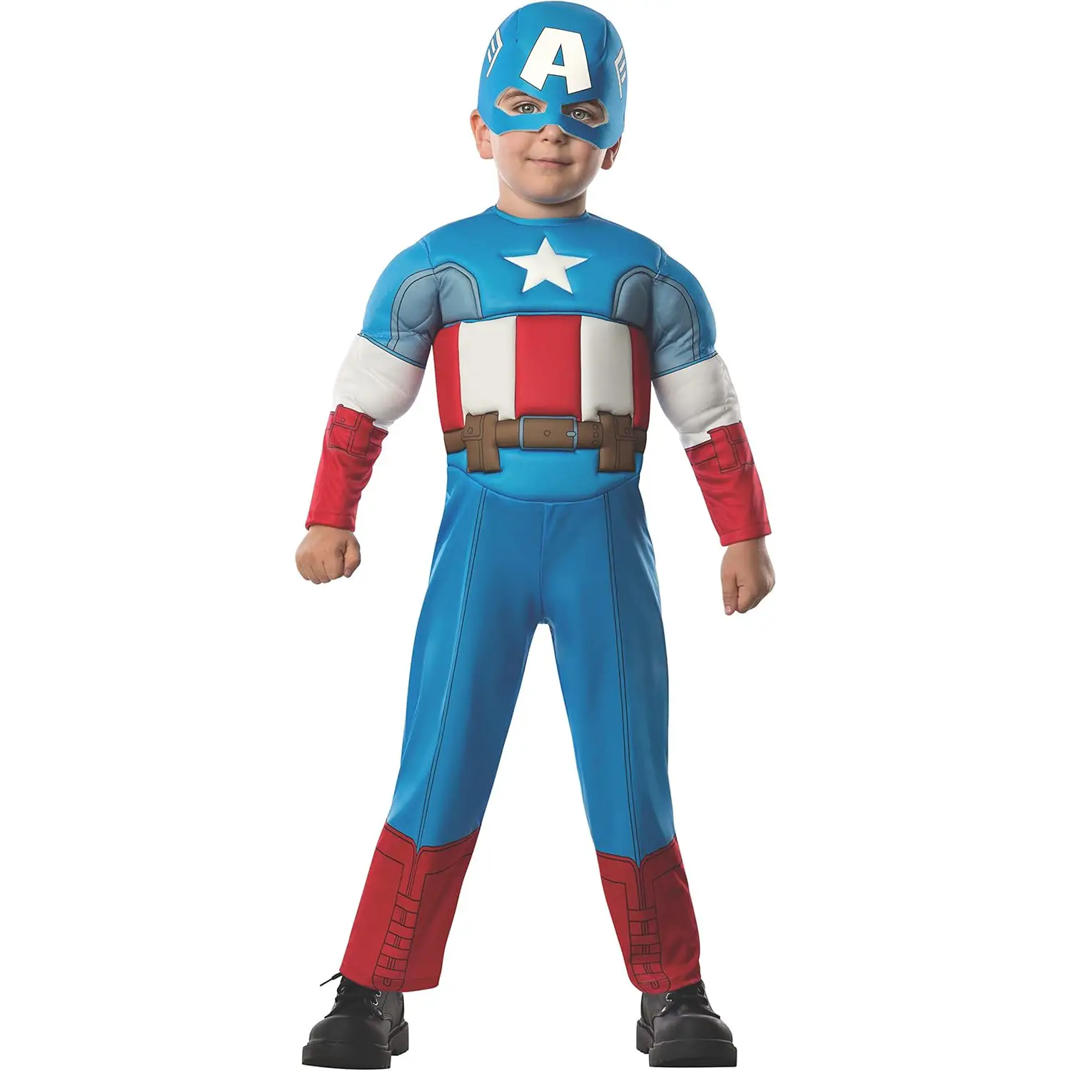 Costume Capitan America Deluxe per Bambini - Taglia Toddler - 1/2 anni - abiti bambino e bambina