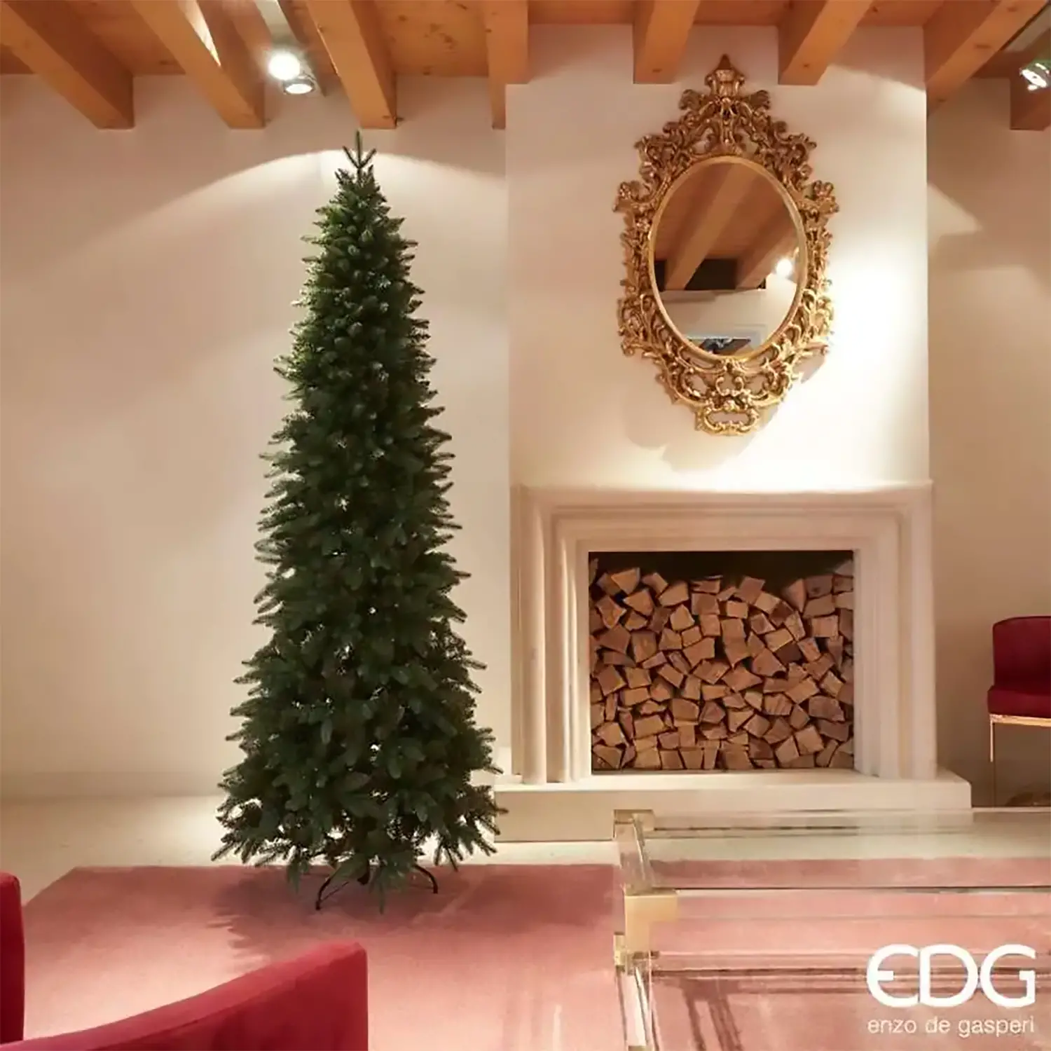 Albero di Natale Pino Slim 240 cm Verde con 1790 Rami - alberi