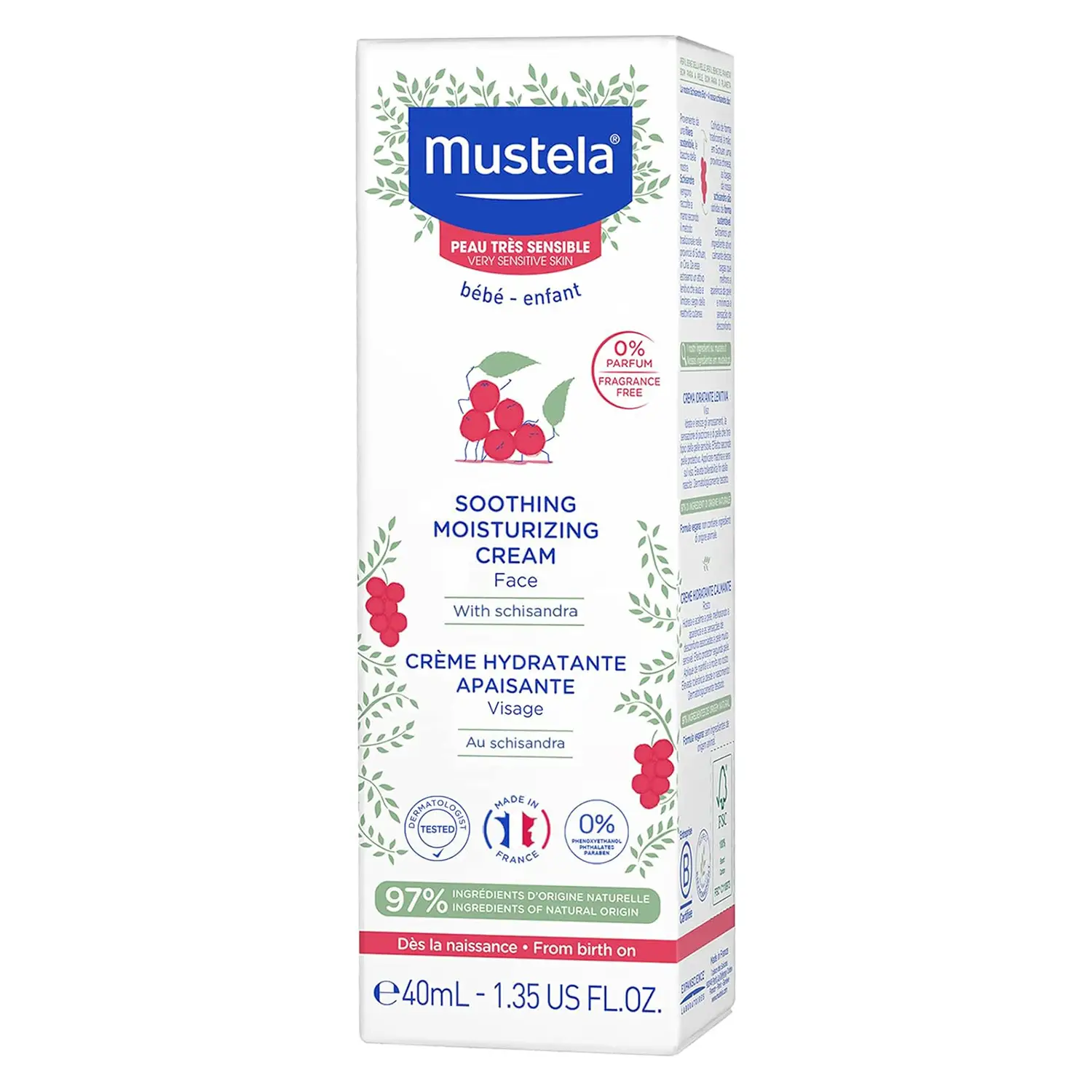 Mustela Crema Viso Lenitiva per Pelli Sensibili 40 ml - cosmesi e igiene