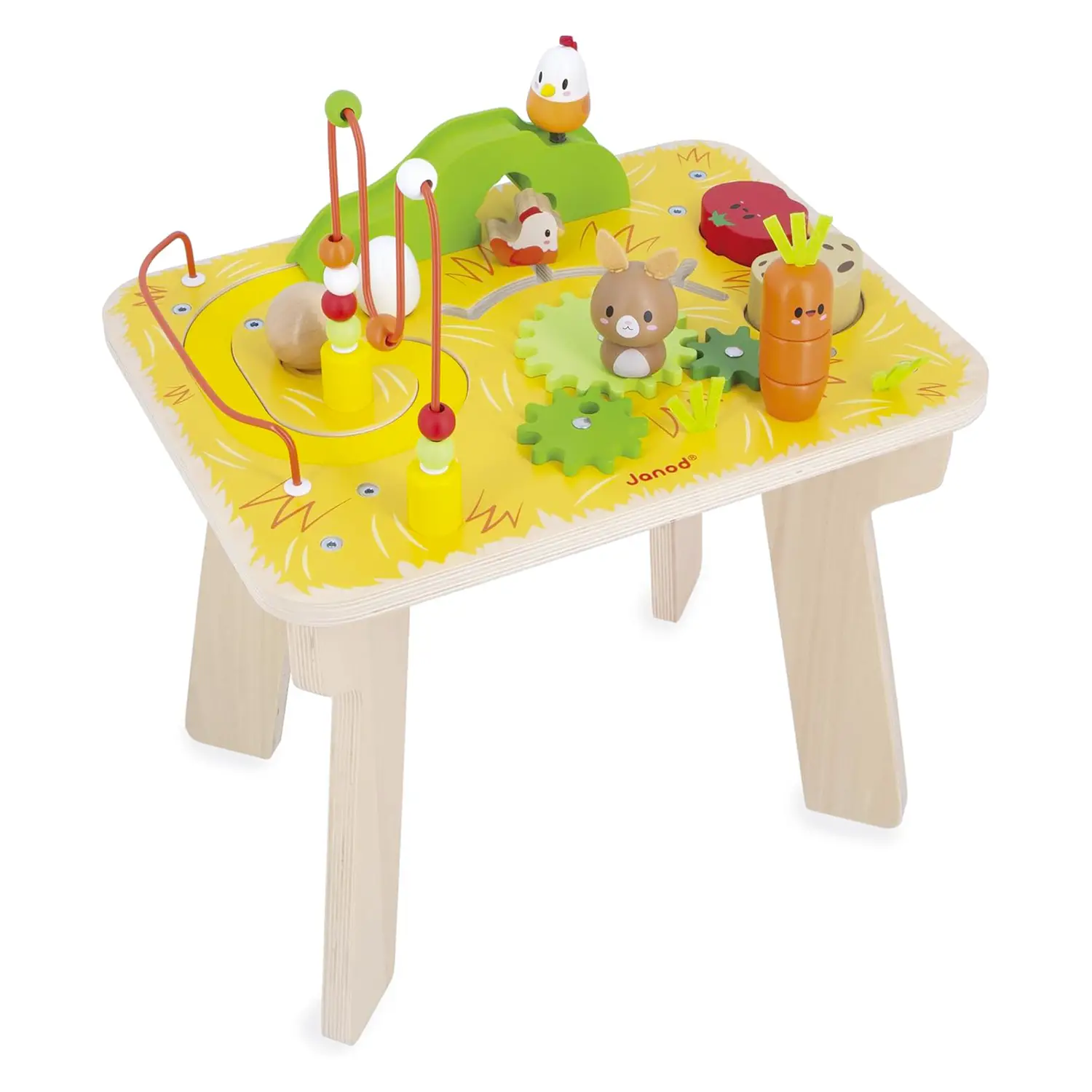 Tavolino Multiattività Fattoria Janod | Gioco Educativo per Bambini - Primi giochi