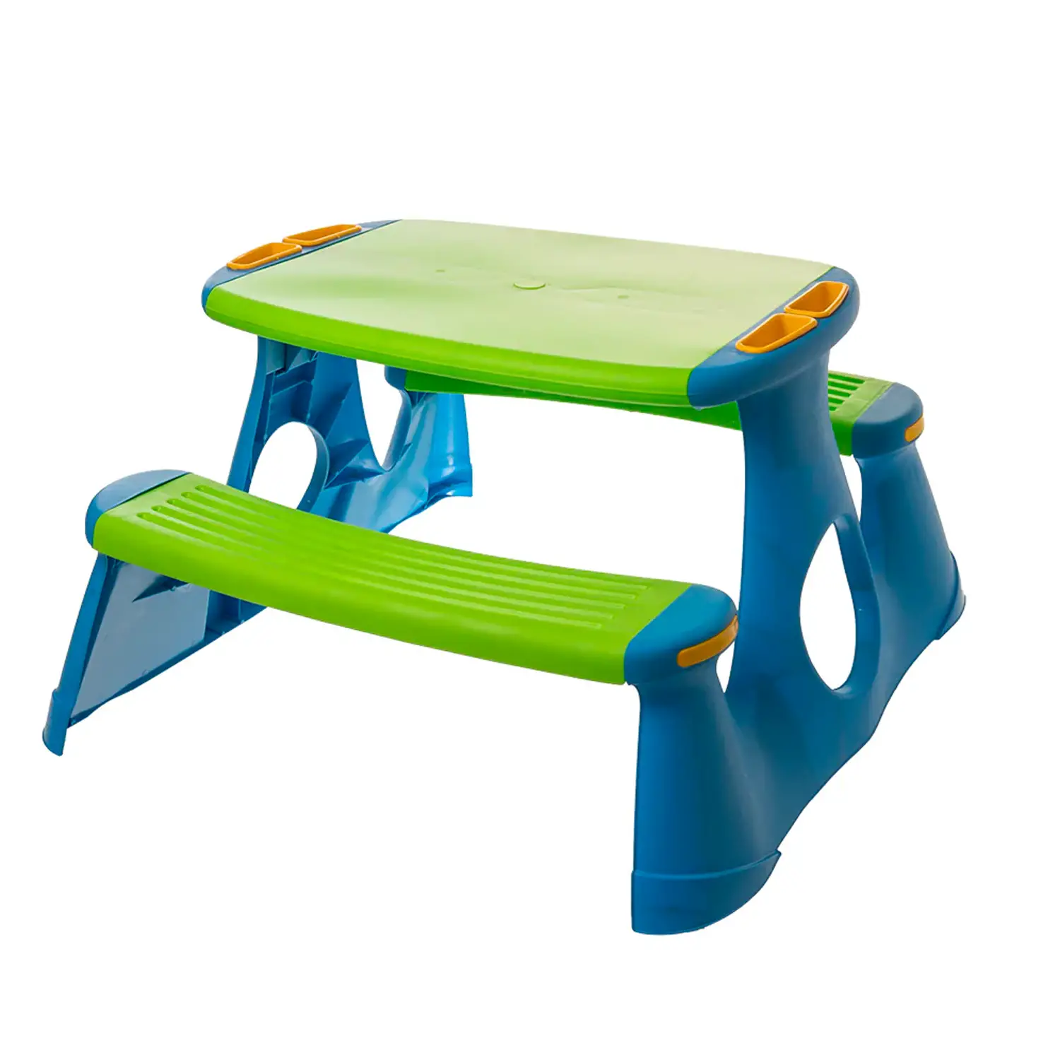 Tavolo da Picnic per 4 Bambini, Plastica da Esterni con Panche Integrate - tavoli gioco