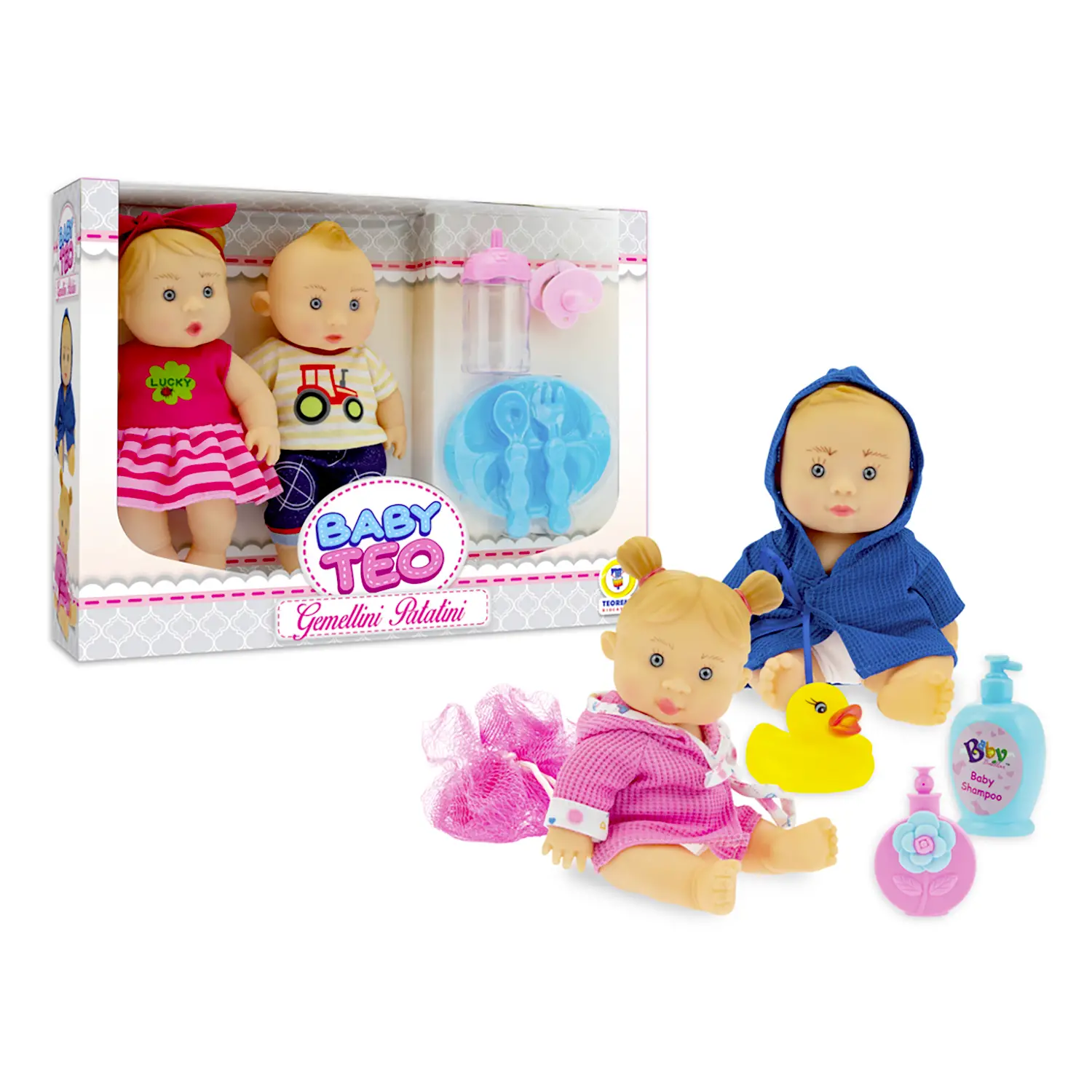 Gemellini Patatini 20 Cm Con Accessori Baby Teo Assortiti - Bambole e accessori