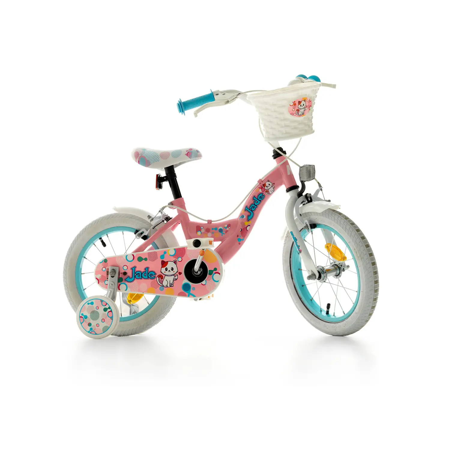 Bicicletta Bambina 12" Jade Rosa Con Rotelline Stabilizzatrici - biciclette bambini