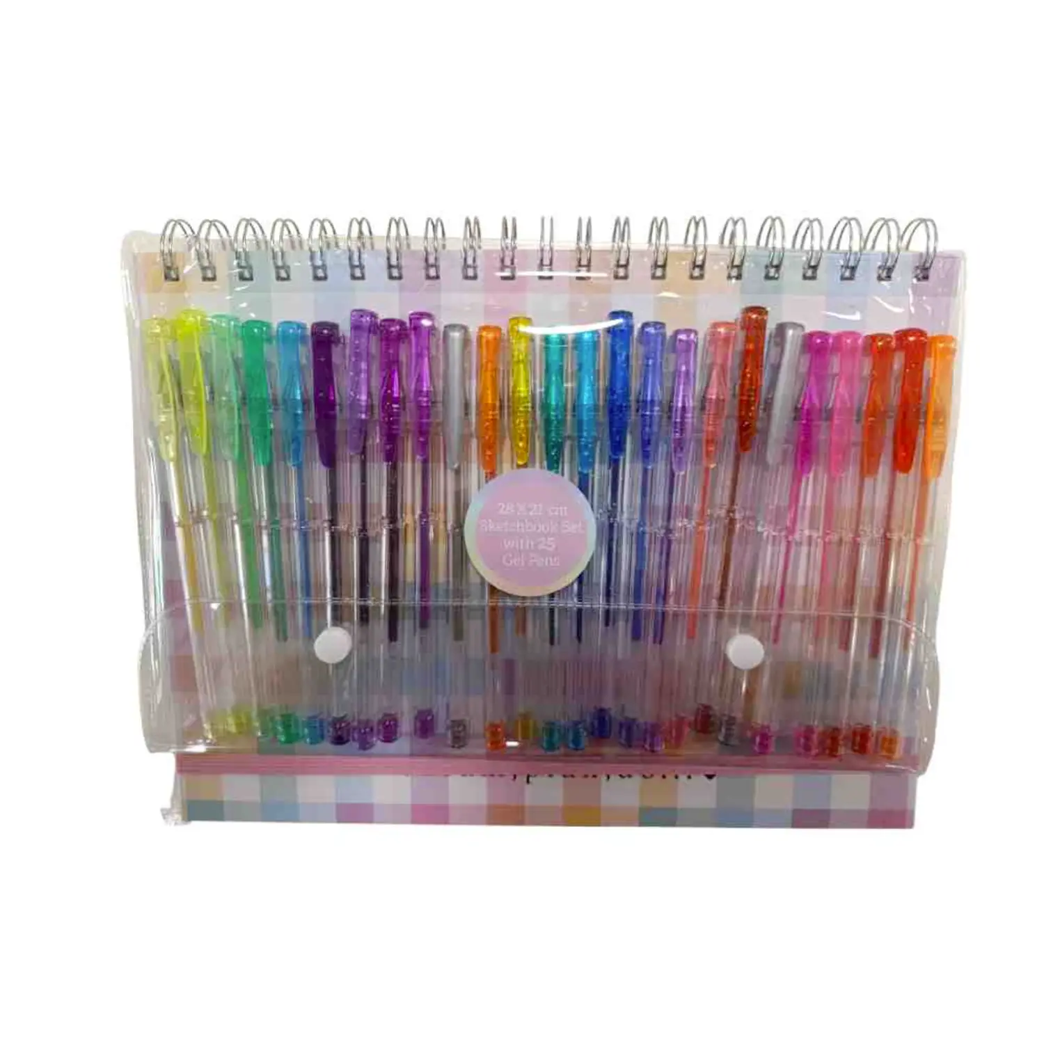 Tri-coastal Design Sketchbook con 25 Penne Gel 28x21 Cm Dream Plan Do - cancelleria
