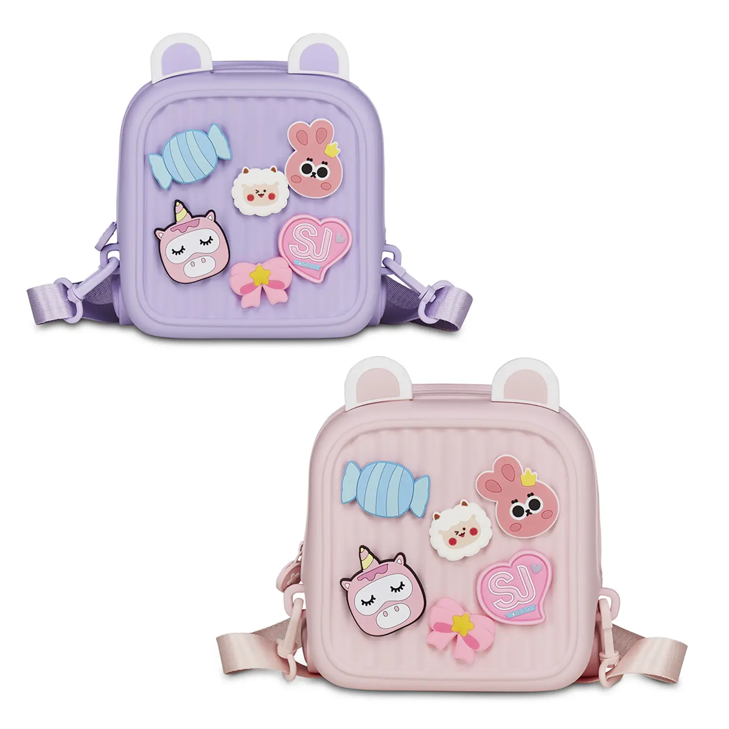 Sj Gang Plushy Zainetto Colori Assortiti Lilla E Rosa - valige e borse da viaggio