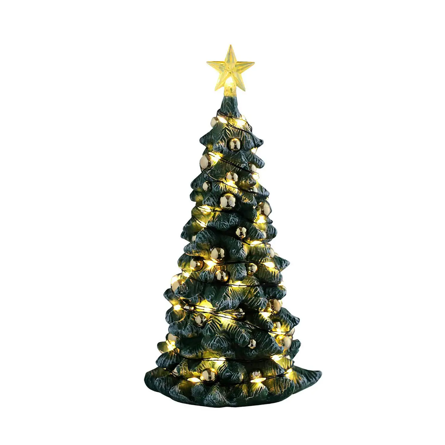 Lemax Snowy Christmas Tree 54526 – Albero di Natale Innevato Luminoso con Luce Chiara - scene e villaggi