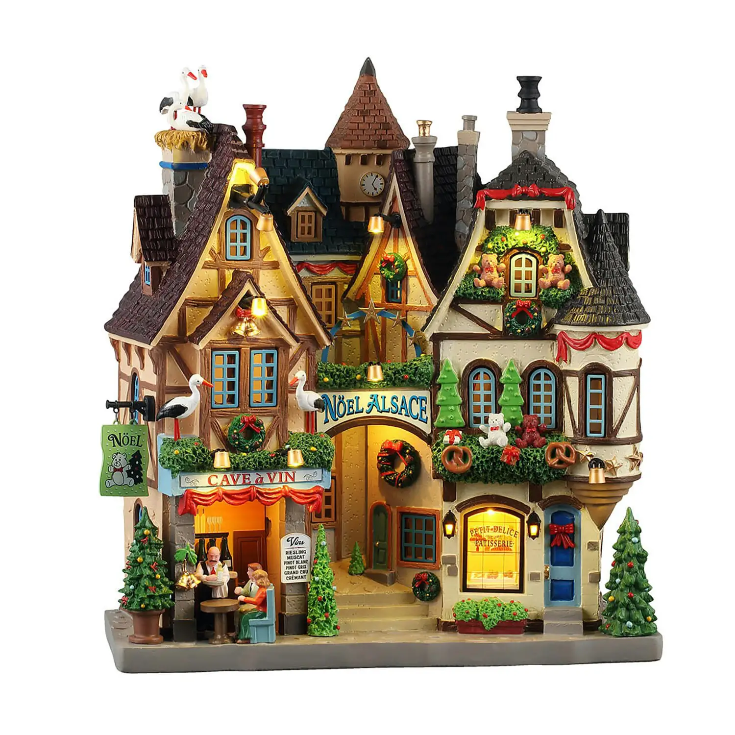 Noel Alsace Lemax– Facciata Natalizia Illuminata da Collezione - scene e villaggi