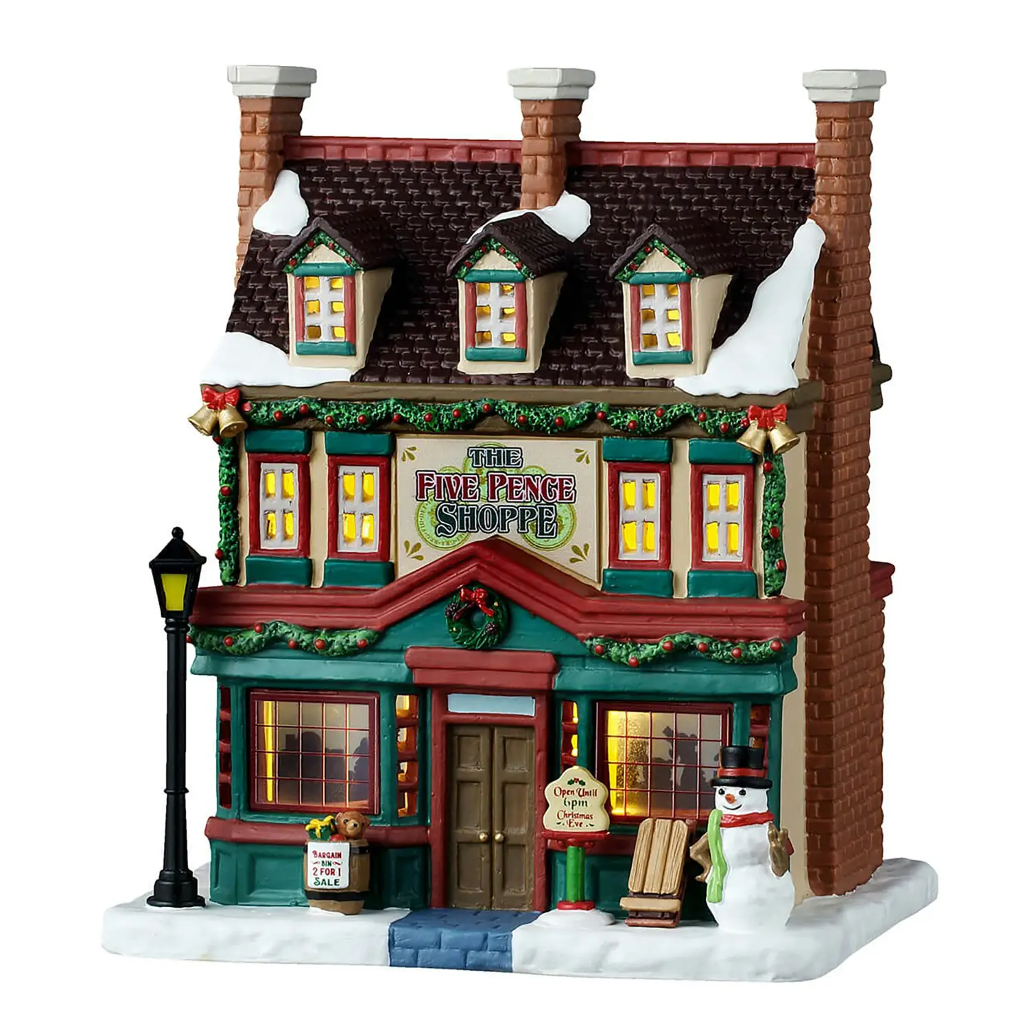 Lemax The Five Pence Shoppe – Negozio Illuminato Caddington - scene e villaggi
