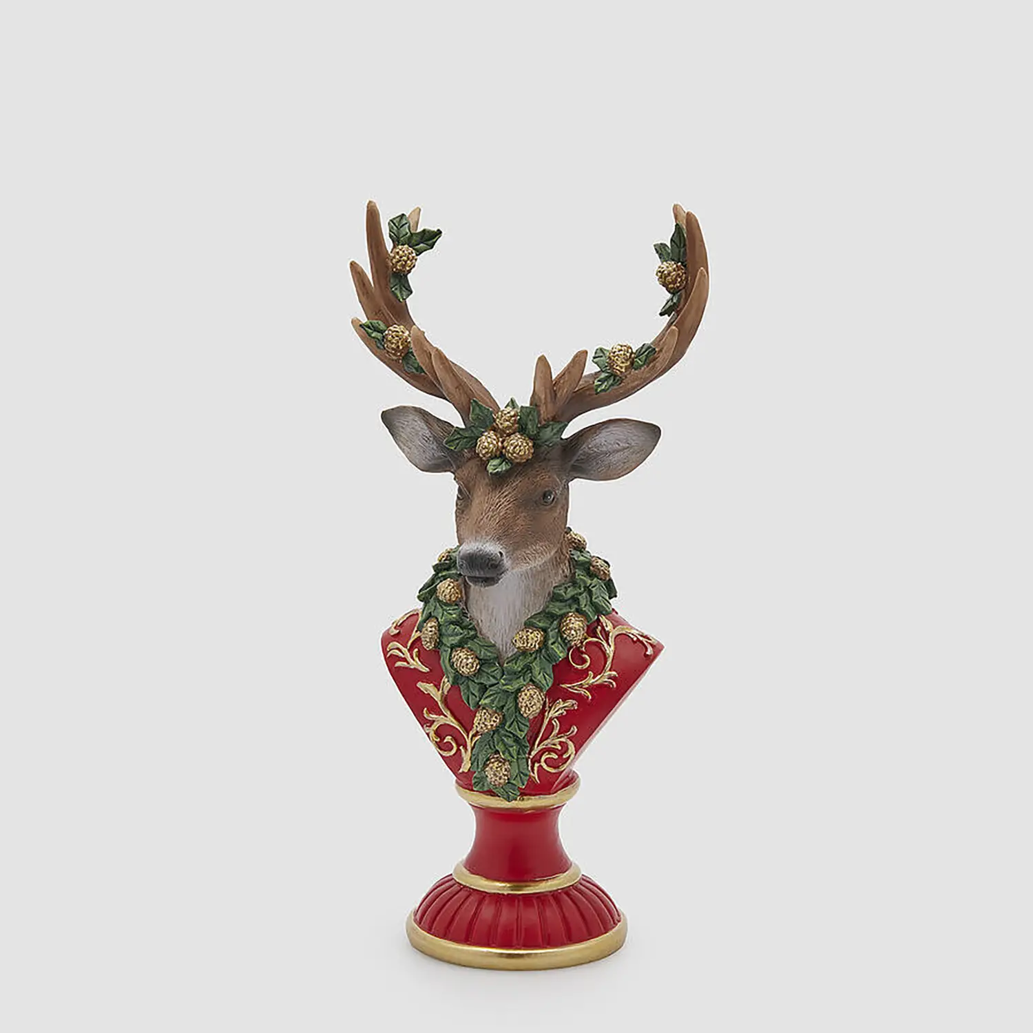 Decoro Natalizio Renna con Ghirlanda 33cm Multicolor EDG - addobbi casa