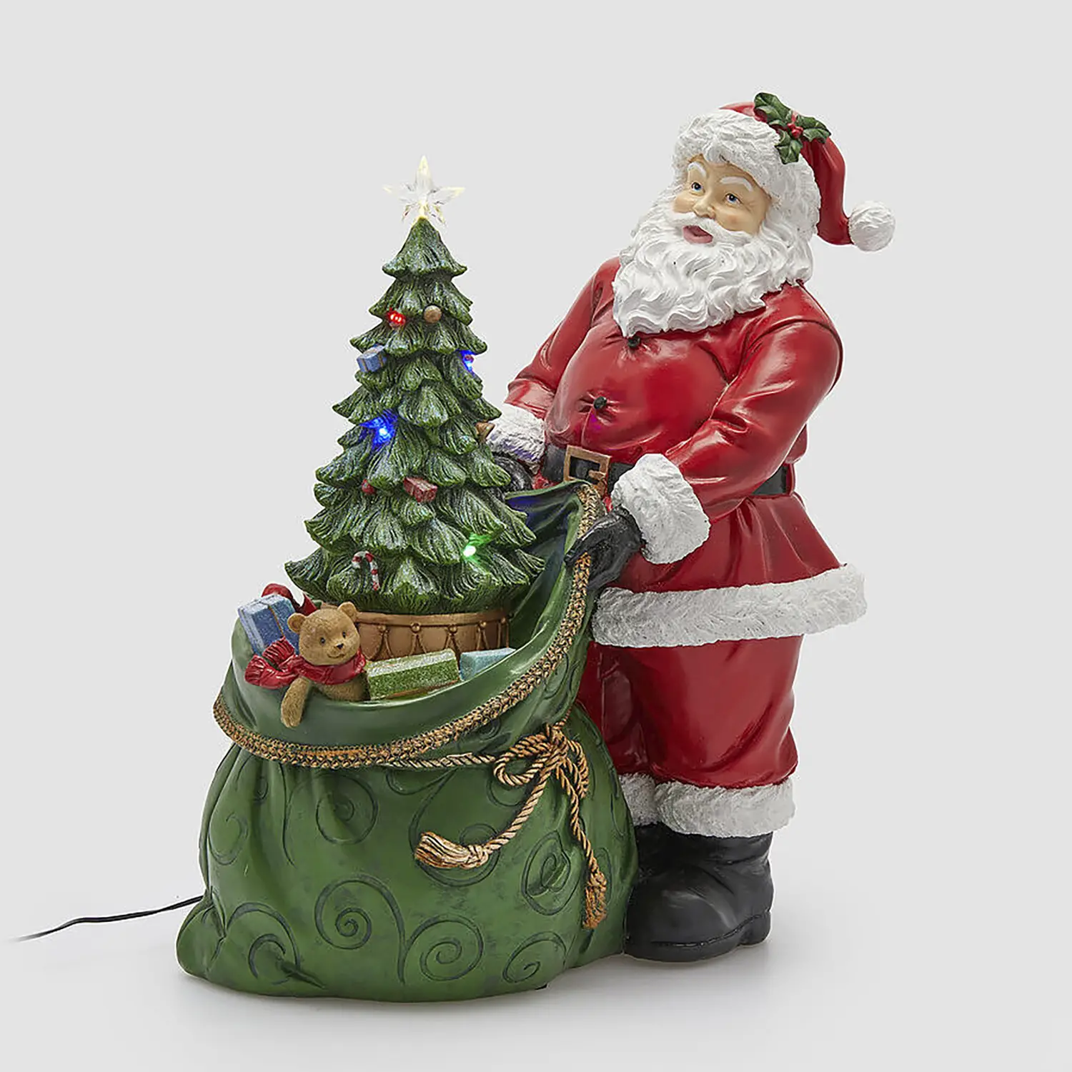 Babbo Natale con Sacco LED, Musica e Movimento H47 cm – EDG Enzo De Gasperi - addobbi casa