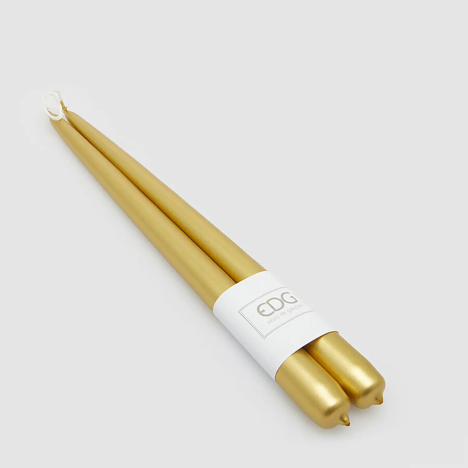 Candela Natale Stelo 30 cm Oro Metallizzato EDG (2 pz) - addobbi casa