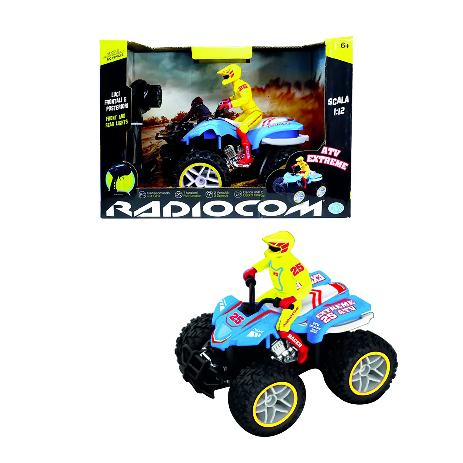 Radiocom Quad Radiocomandato Atv Extreme XL 1:12 - giochi elettronici