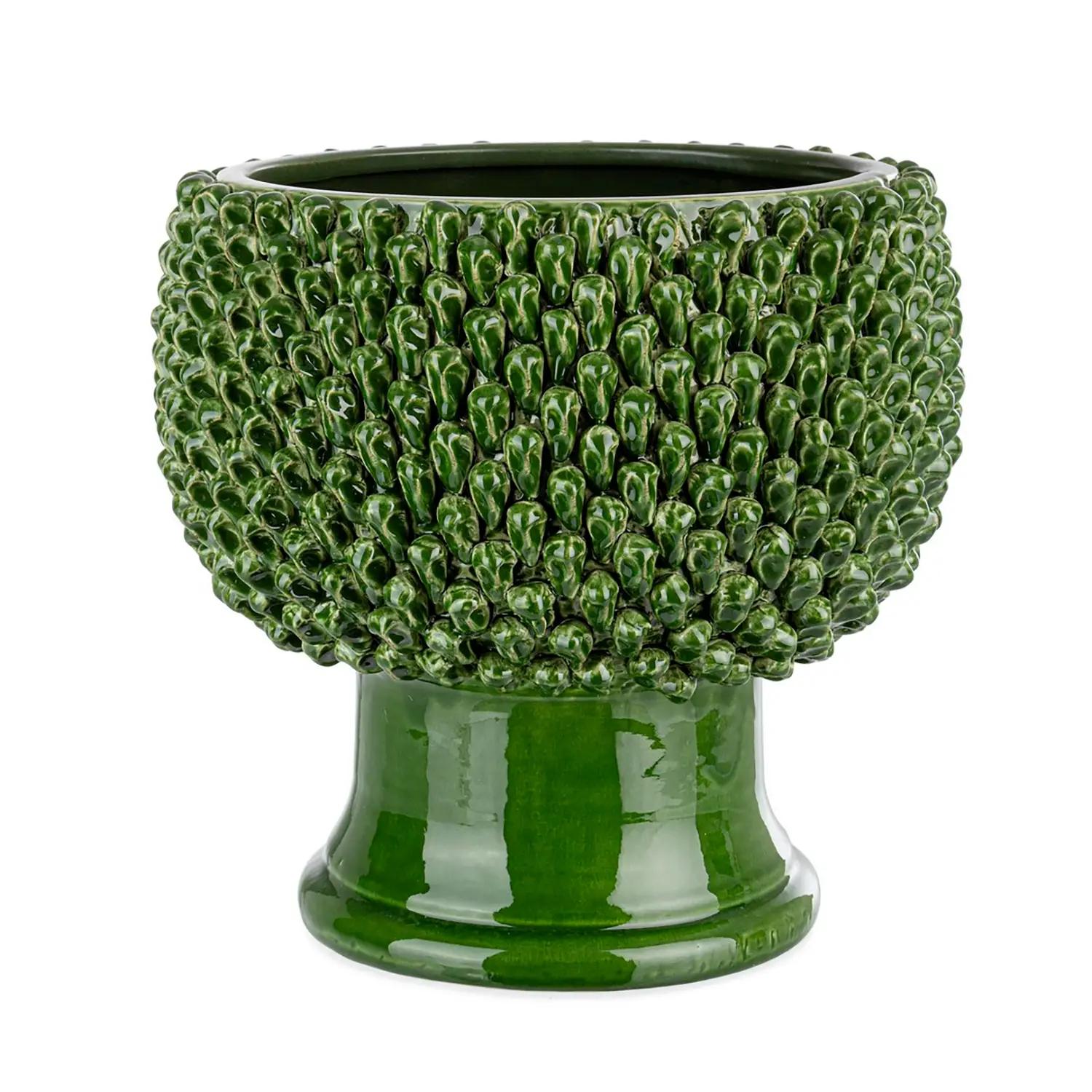 Vaso Pigna Classica di Natale in Ceramica Verde H 32,5 cm Bizzotto - addobbi casa