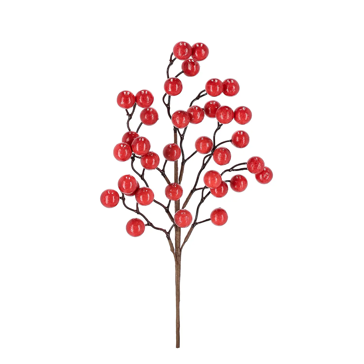 Ramo Myranda Bacche Rosse Decorazione Natalizia 45cm - fiori e ghirlande