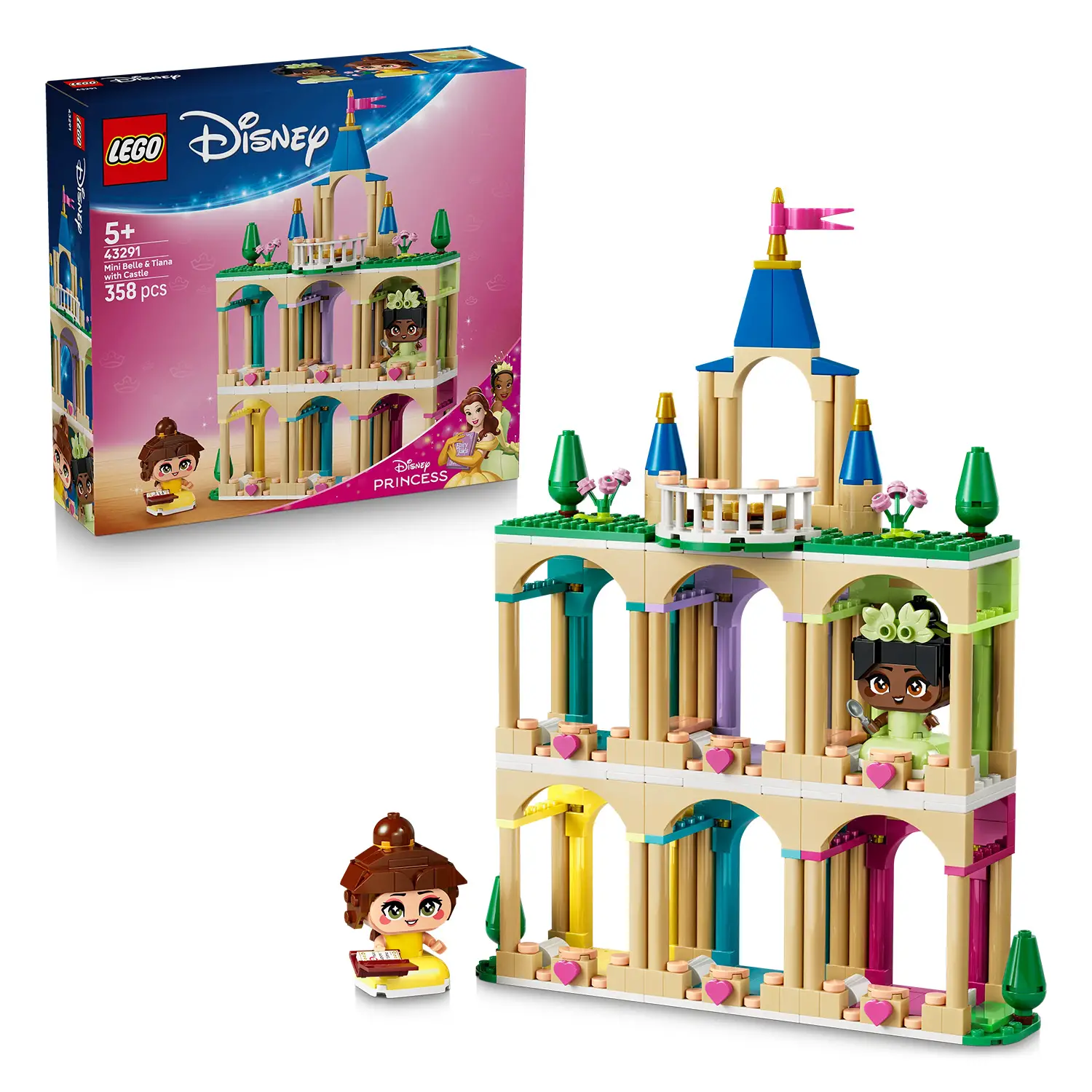 LEGO Disney Princess 43291 Mini Belle e Tiana Castello 358 Pezzi - lego