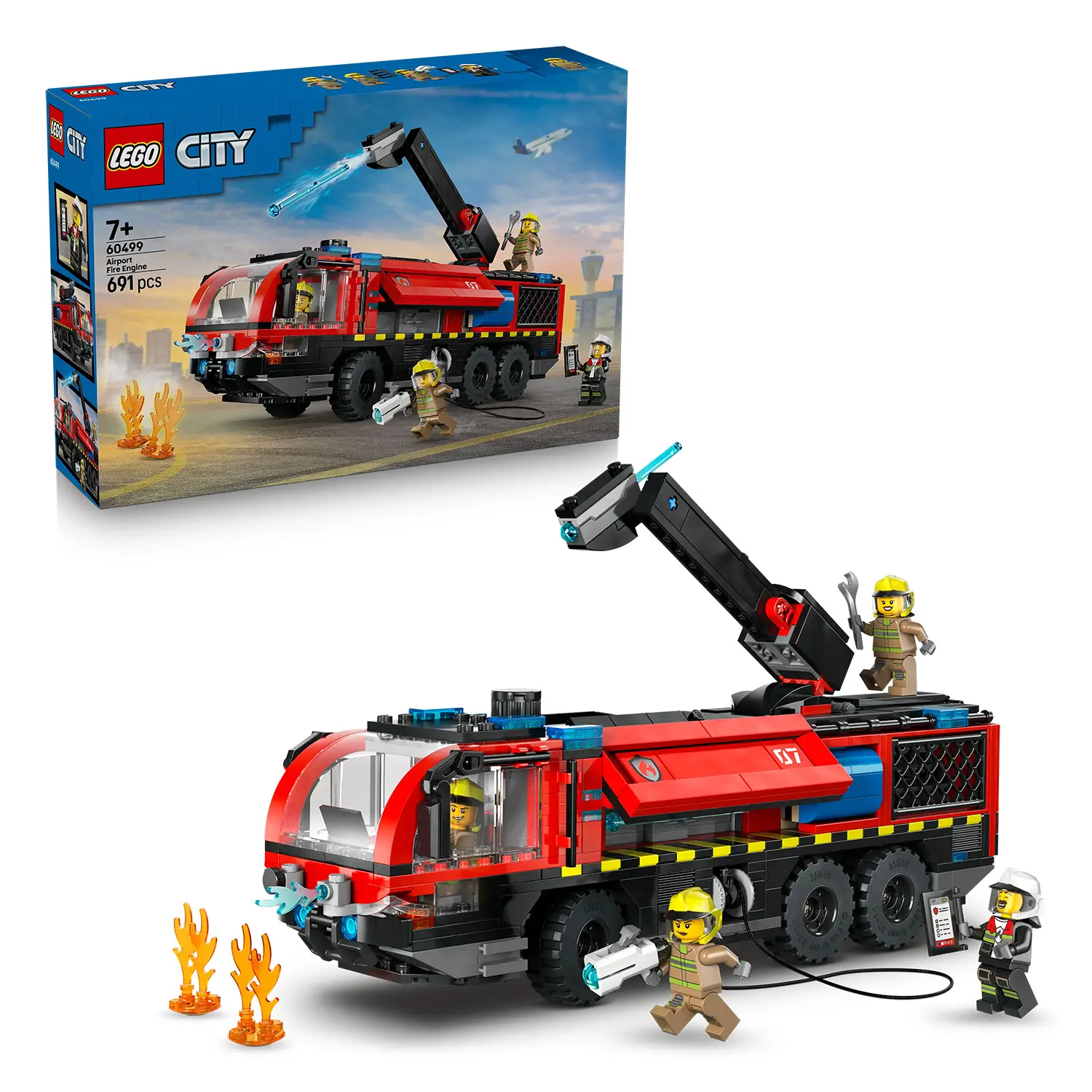 LEGO City Autopompa dell’Aeroporto 60499 con 4 Minifigure 7+ - lego