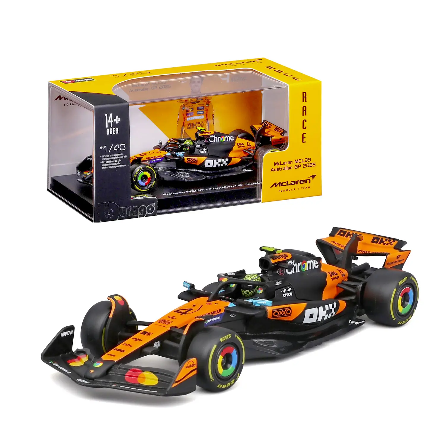 Auto 1:43 F1 McLaren MCL 39 #4 Lando Norris Con Casco - diecast