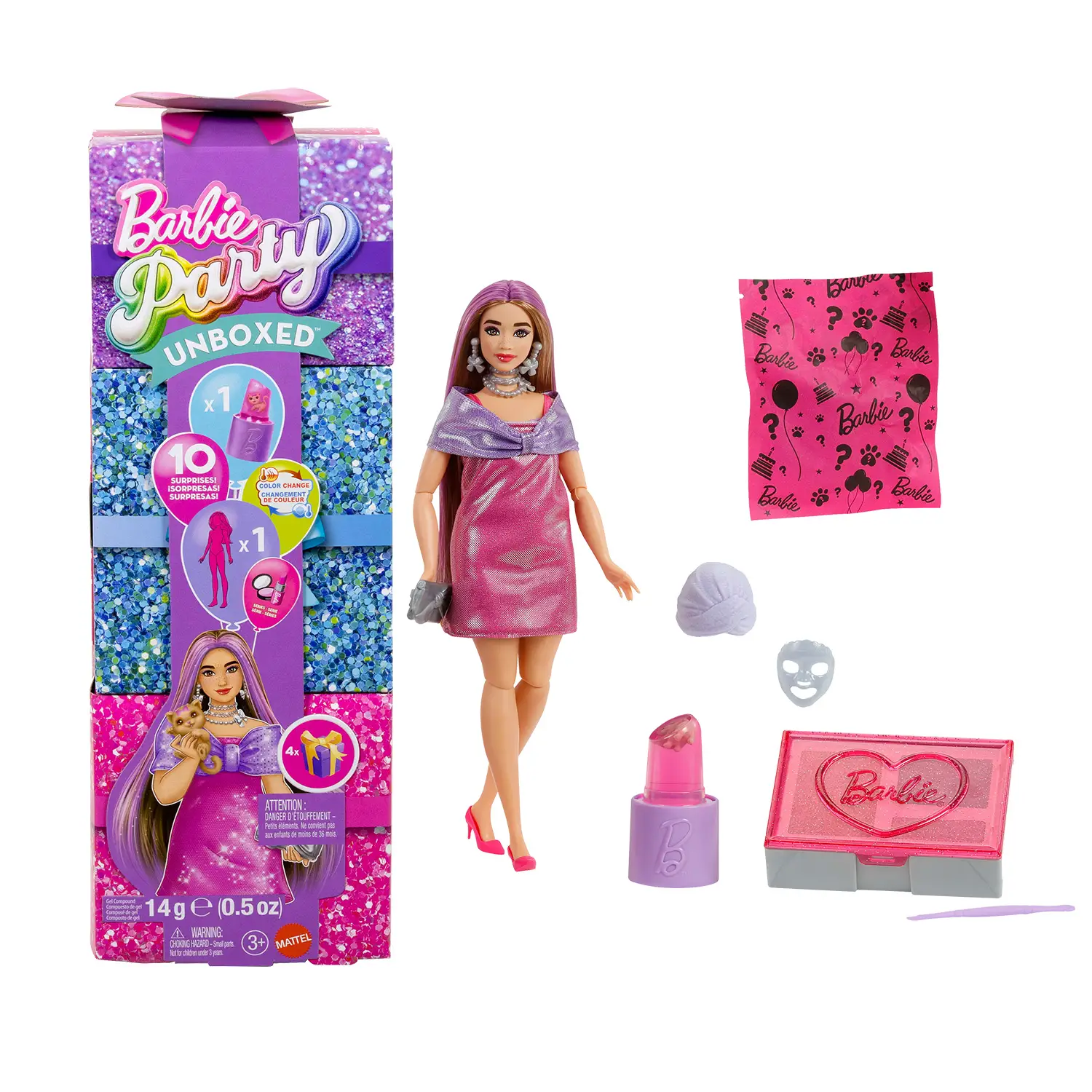 Barbie Party Surprise Festa Glamour con 10 Sorprese JFY67 - collezionabili bambina