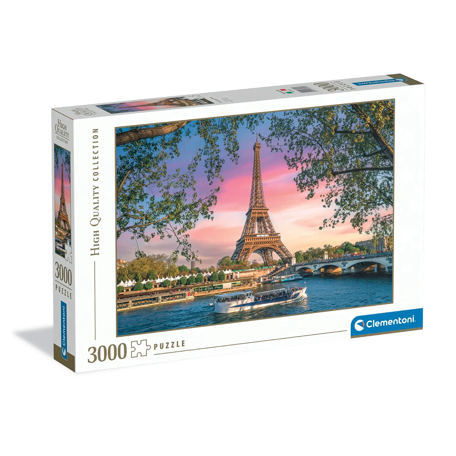 Puzzle 3000 Pezzi Hqc Tour Eiffel The Iron Lady Sfondo Rosa - Puzzle in cartone