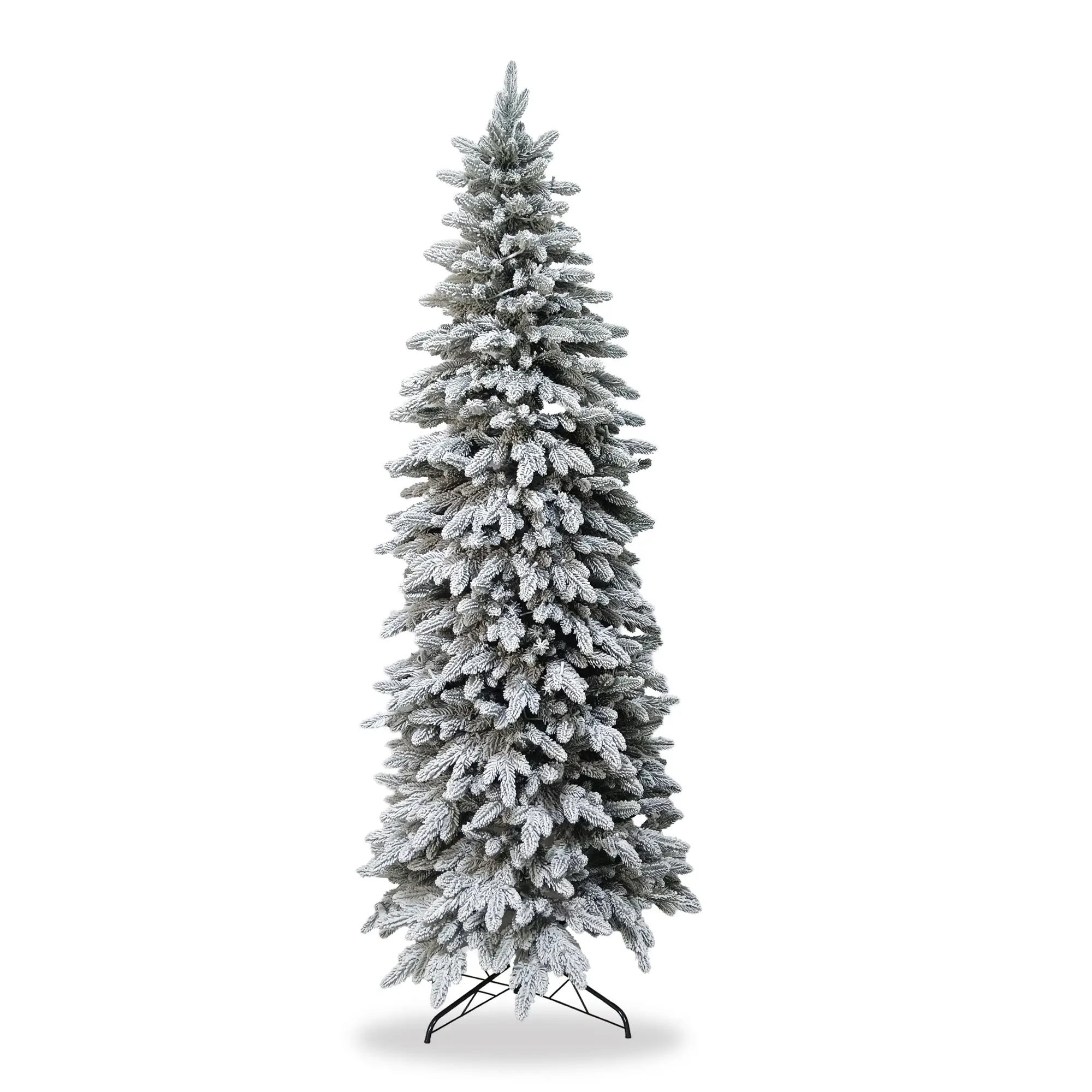 Albero di Natale Slim Innevato Fitz Roy, 323 Rami in 100% PE Real Touch , Altezza 180 cm - alberi