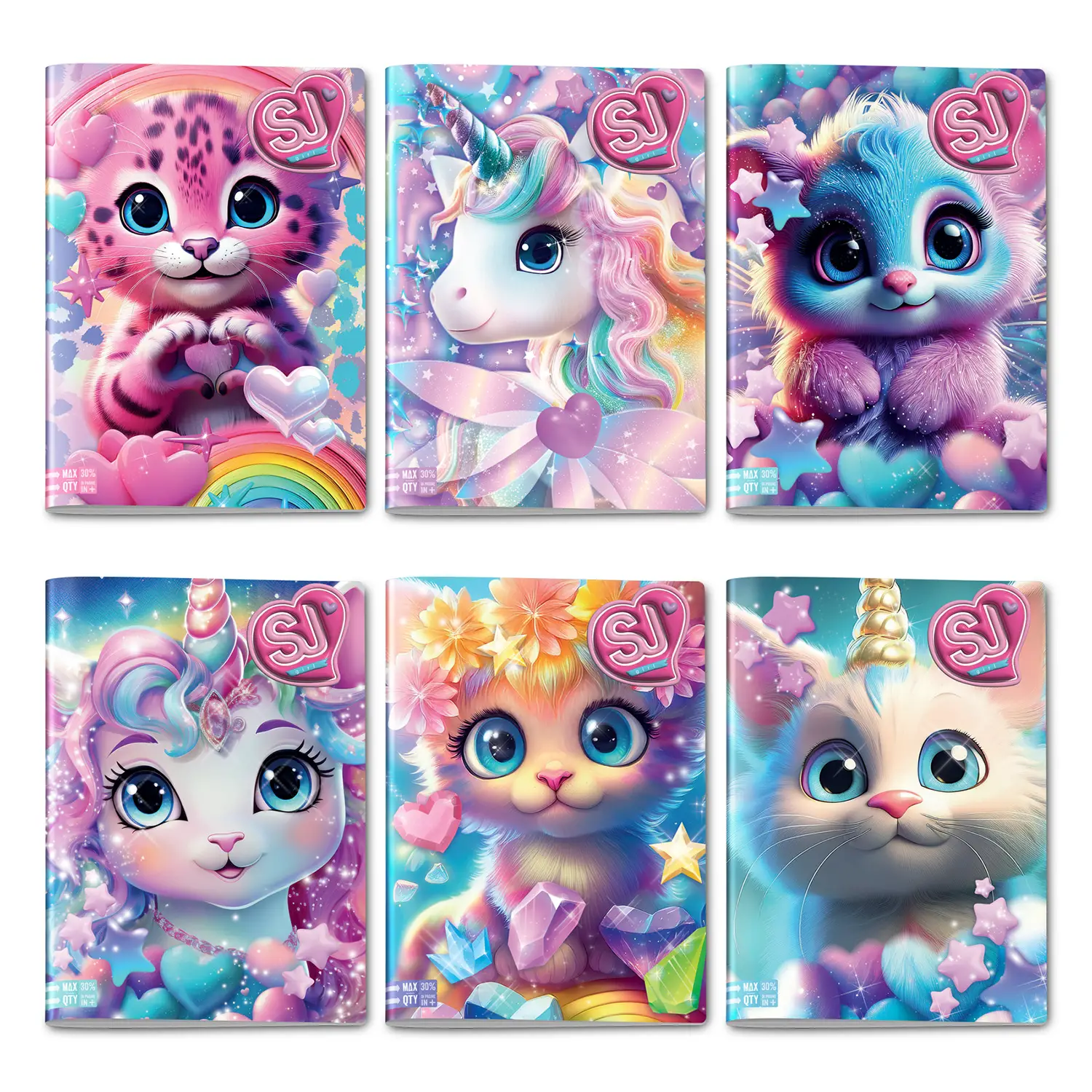 Sj Gang Animali Girl Quaderno A4 Maxi 96/100 Rigatura A - Cancelleria varia