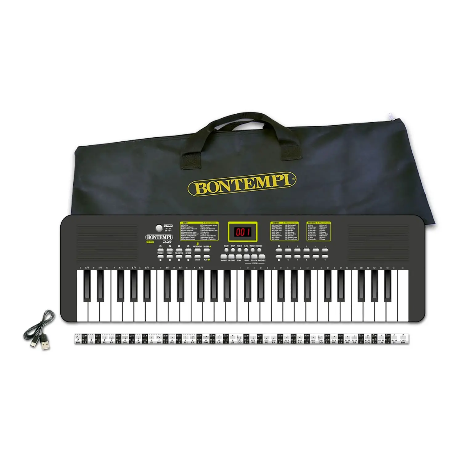 Bontempi Tastiera Musicale Didattica 49 Tasti con USB, 66x19x5 cm - Educazione musicale