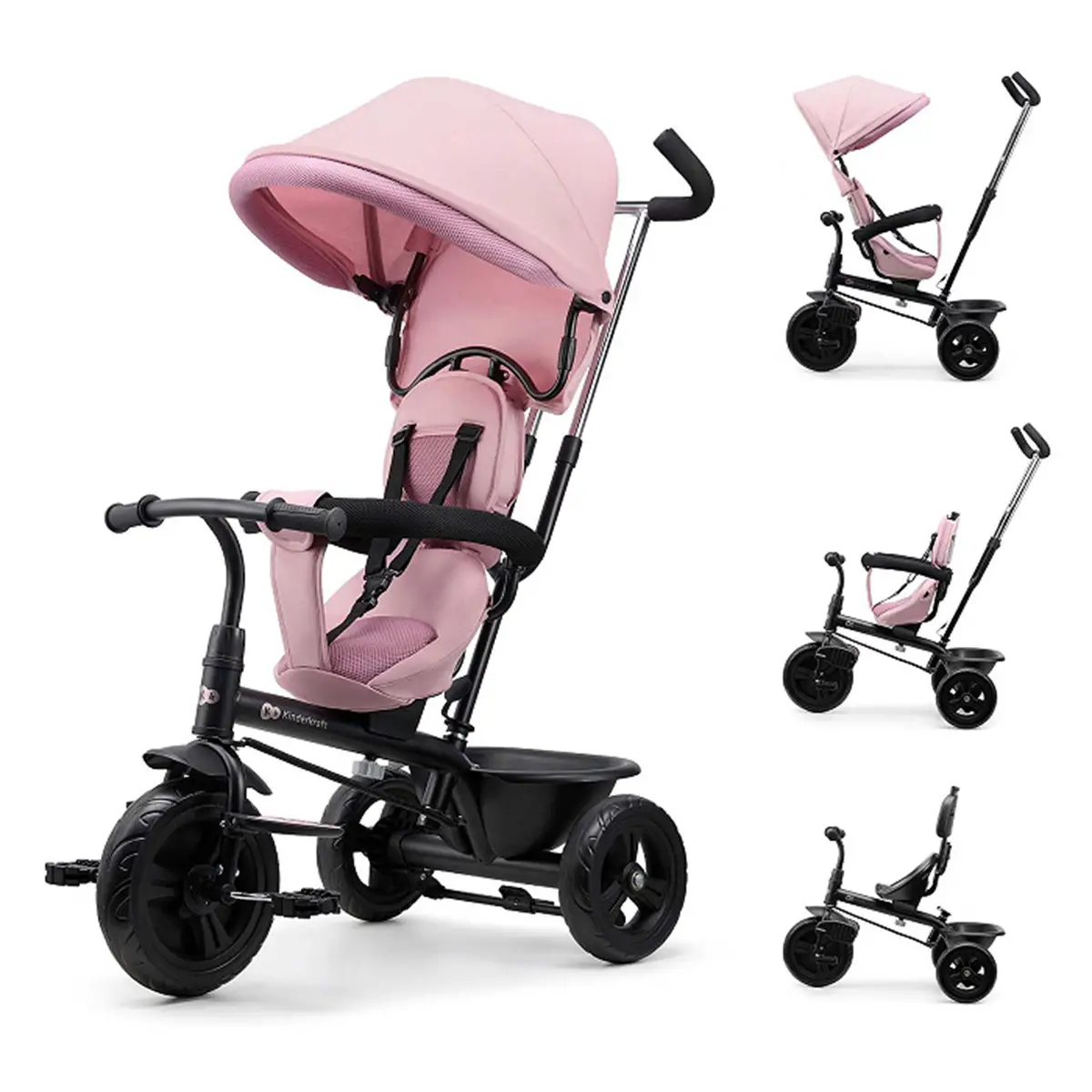 Triciclo Kinderkraft Freeway 2 Evolutivo Girevole 360° Pink - Tricicli e primi passi