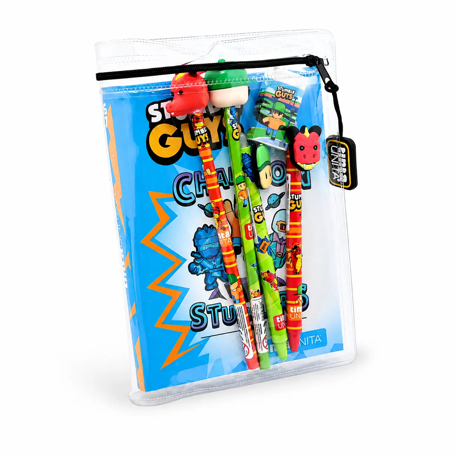 Tinta Unita Stumble Guys Diario 9 Mesi Con Cover E Accessori Celeste - diari