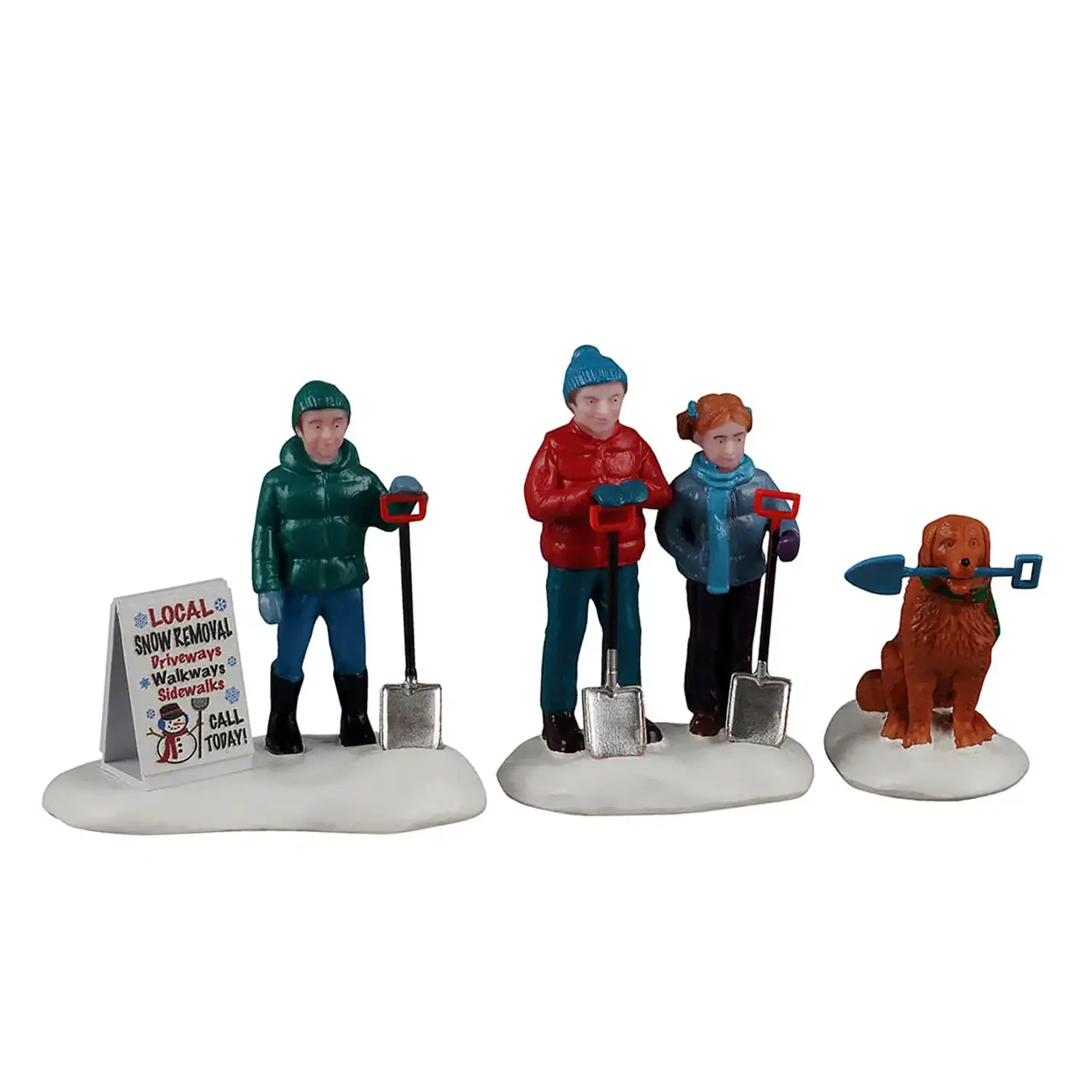 Lemax Neighborhood Snow Shovelers 62623 – Spalatori di Neve in Resina - scene e villaggi