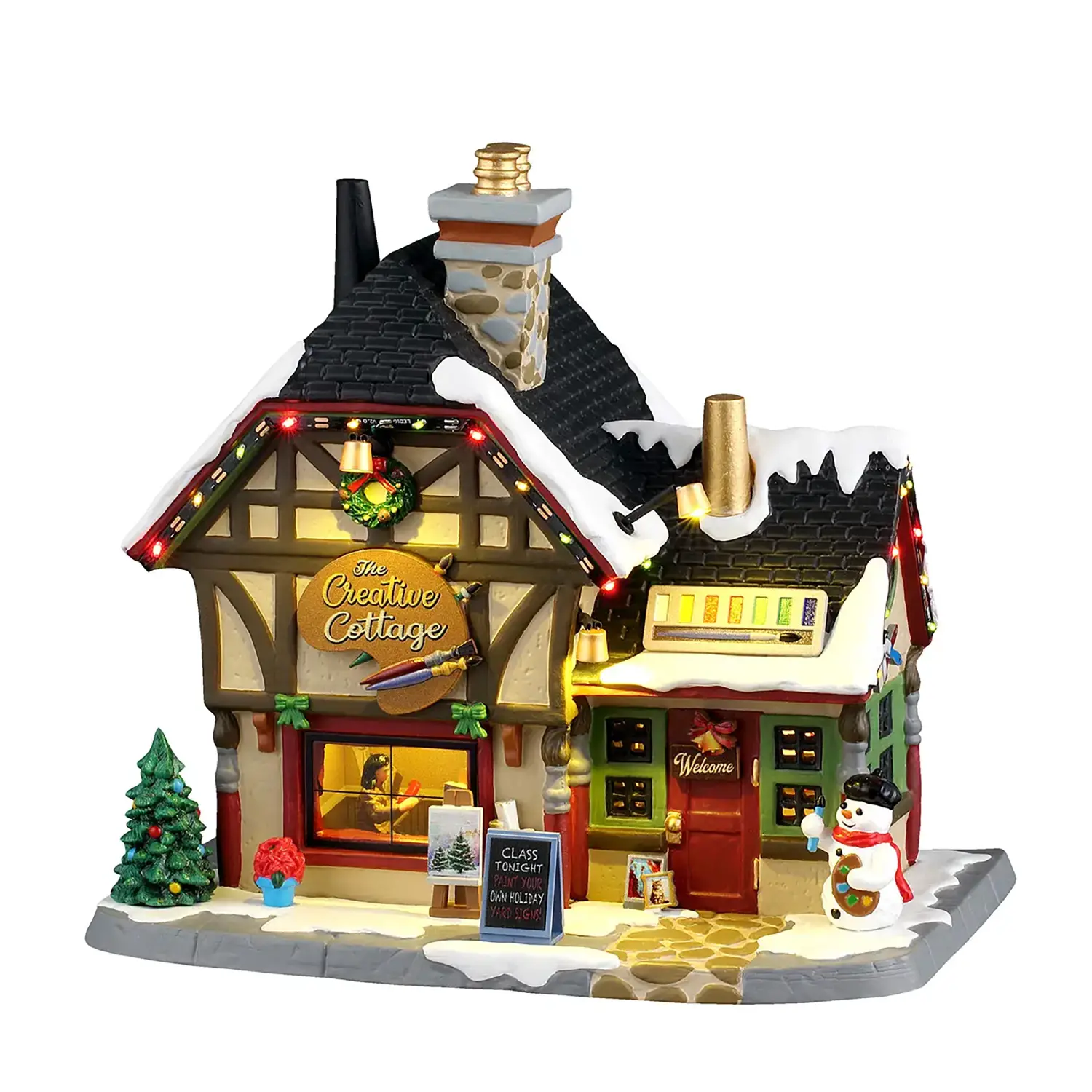 Lemax The Creative Cottage 55354 – Laboratorio Creativo Natalizio Luminoso - scene e villaggi
